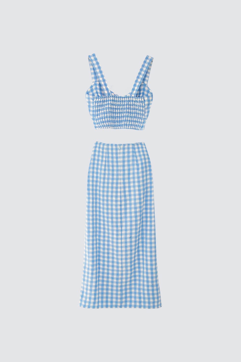 Pötikare Croptop Etek Mavi Kadın Takım