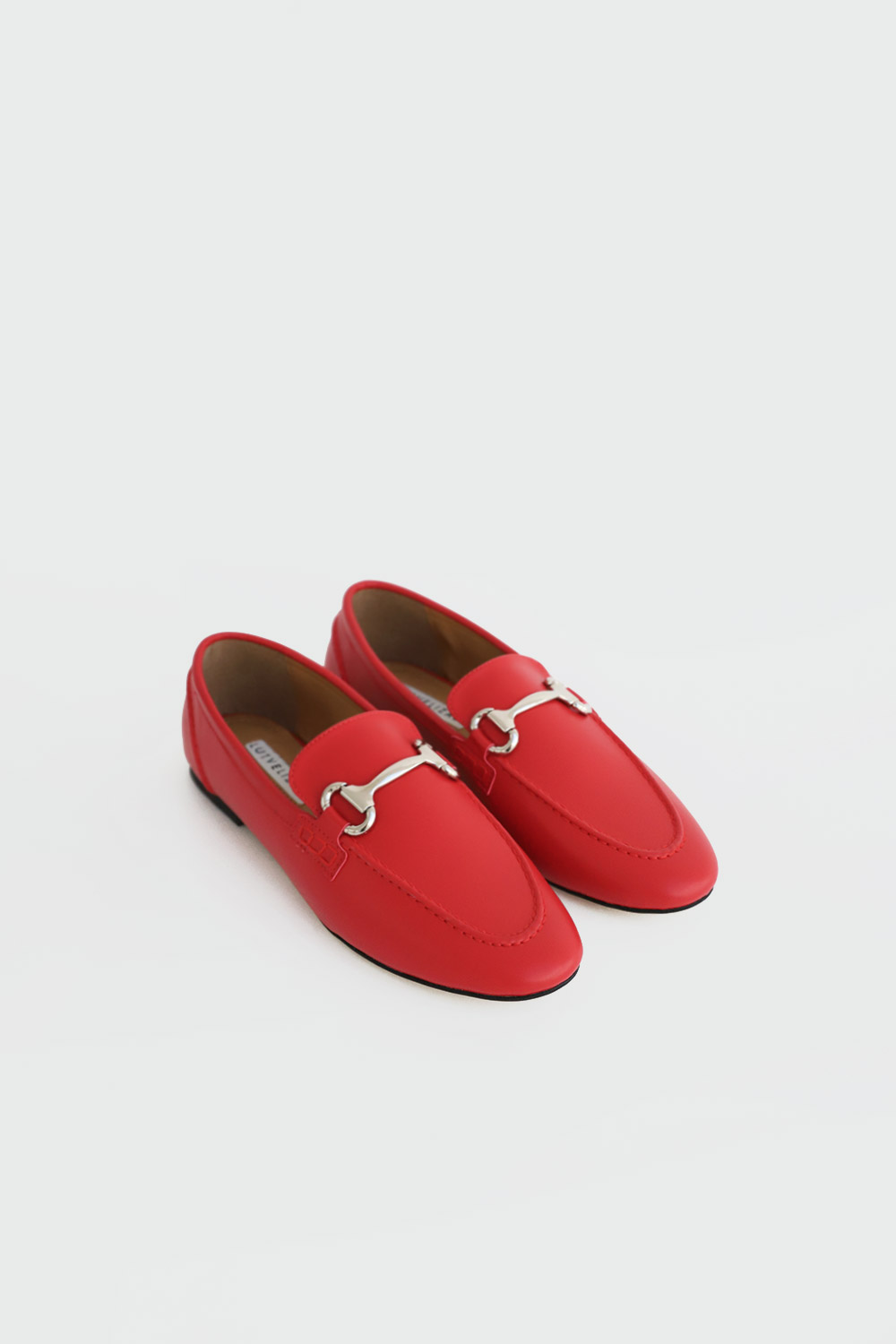 Allegra Metal Toka Detaylı Loafer Kırmızı Kadın Babet
