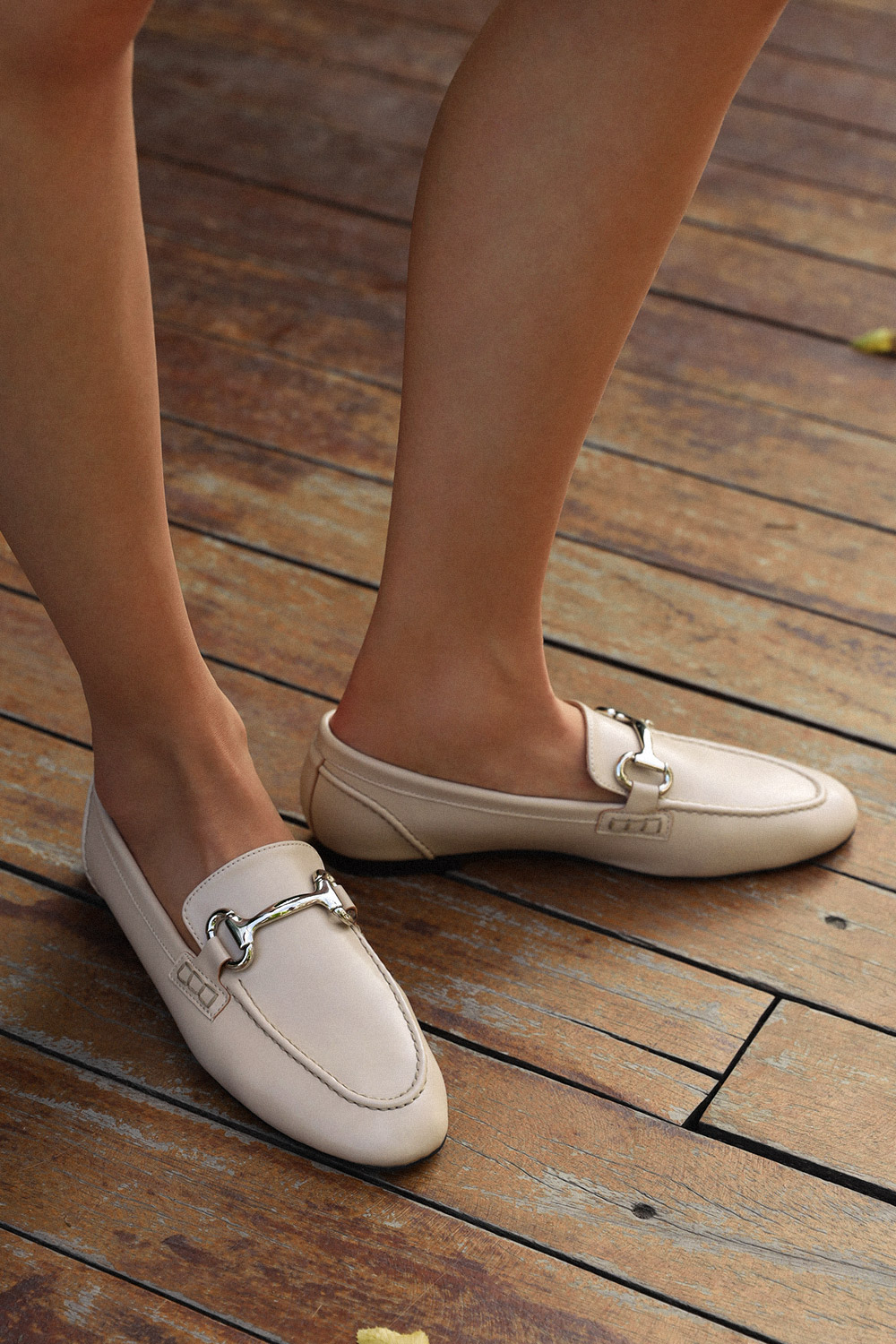 Allegra Metal Toka Detaylı Loafer Nude Kadın Babet