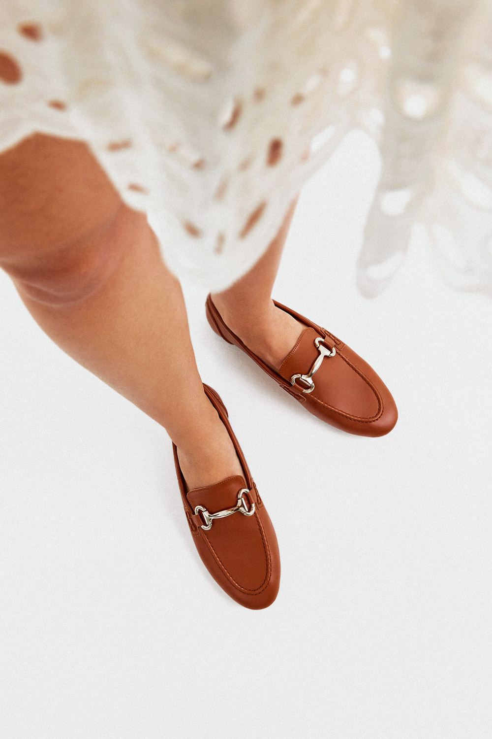 Allegra Metal Toka Detaylı Loafer Taba Kadın Babet