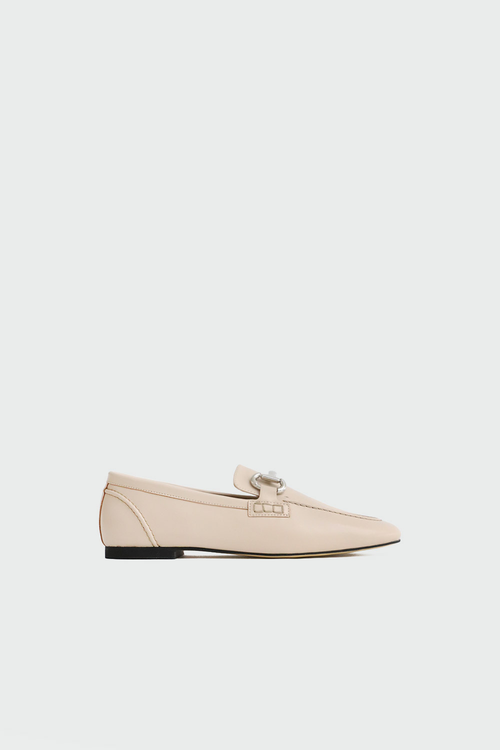 Allegra Metal Toka Detaylı Loafer Nude Kadın Babet