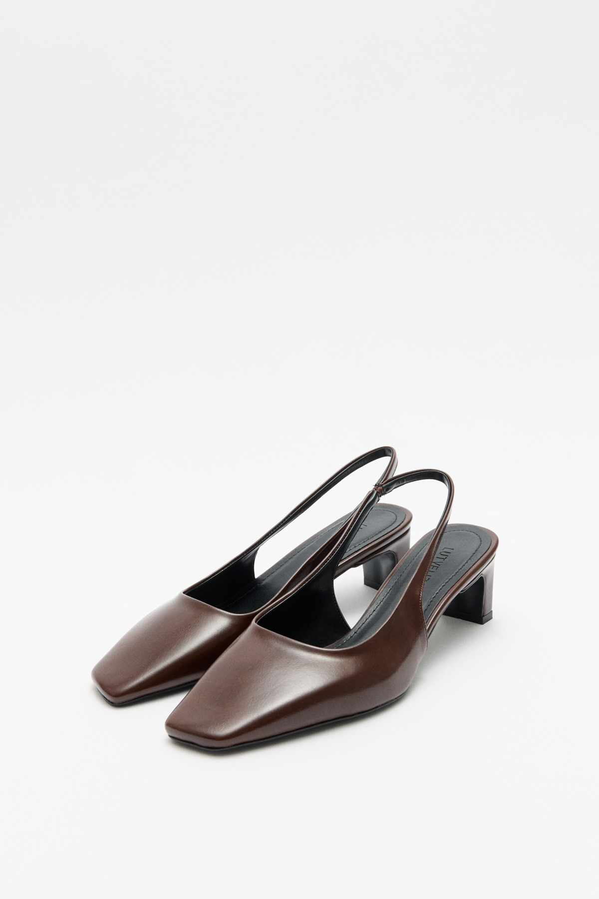 Asimetrik Küt Acı Kahve Kadın Topuklu