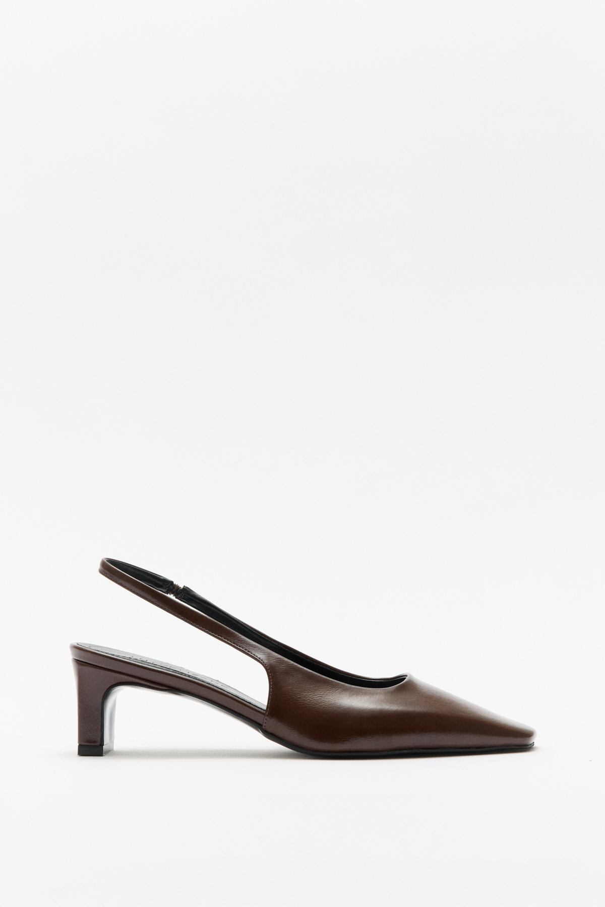 Asimetrik Küt Acı Kahve Kadın Topuklu