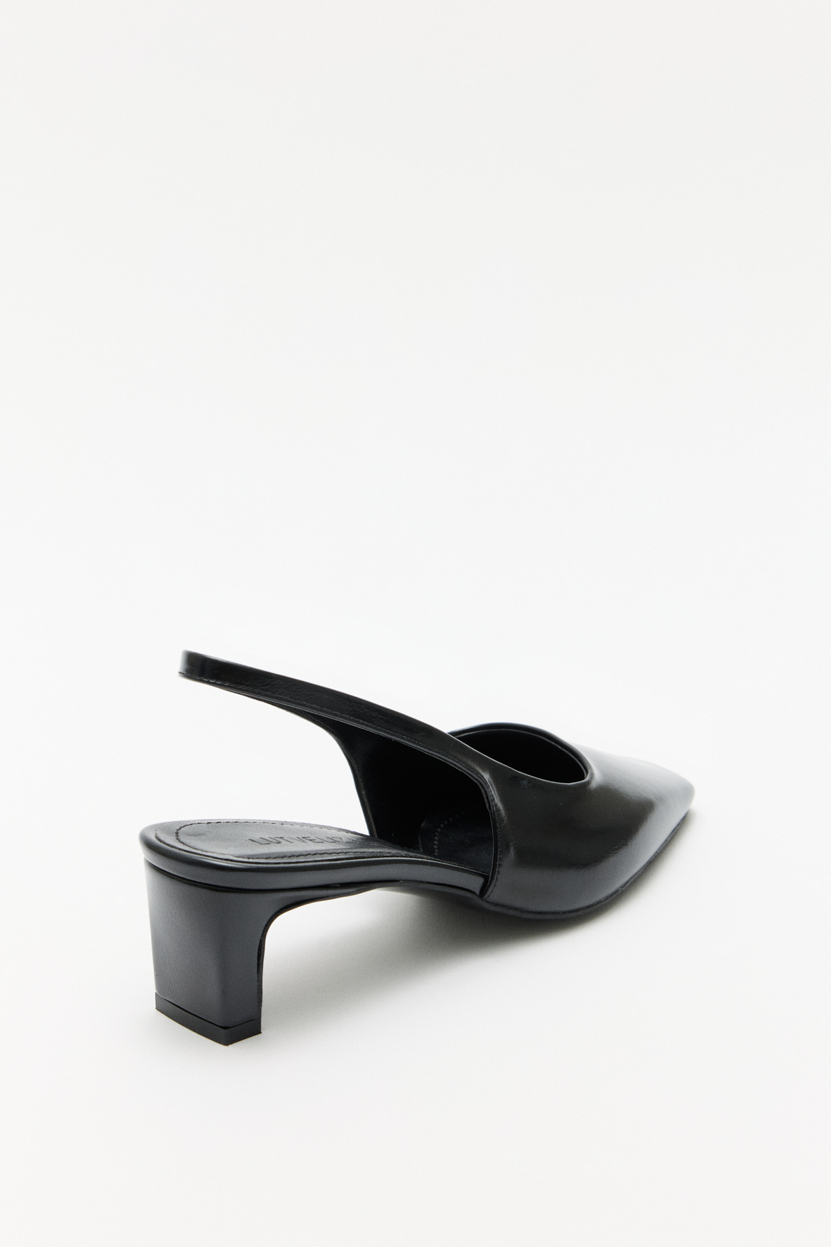 Asimetrik Küt Siyah Kadın Topuklu