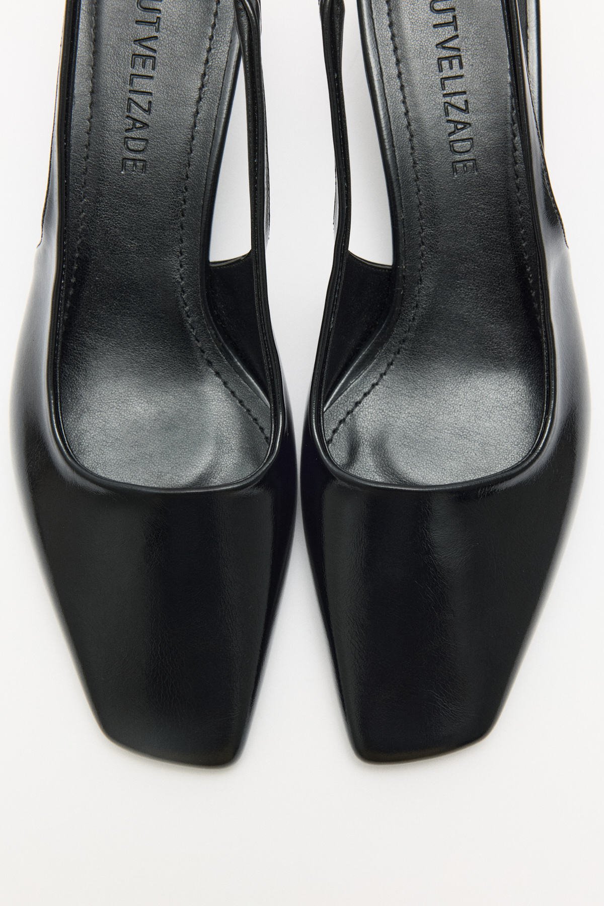 Asimetrik Küt Siyah Kadın Topuklu