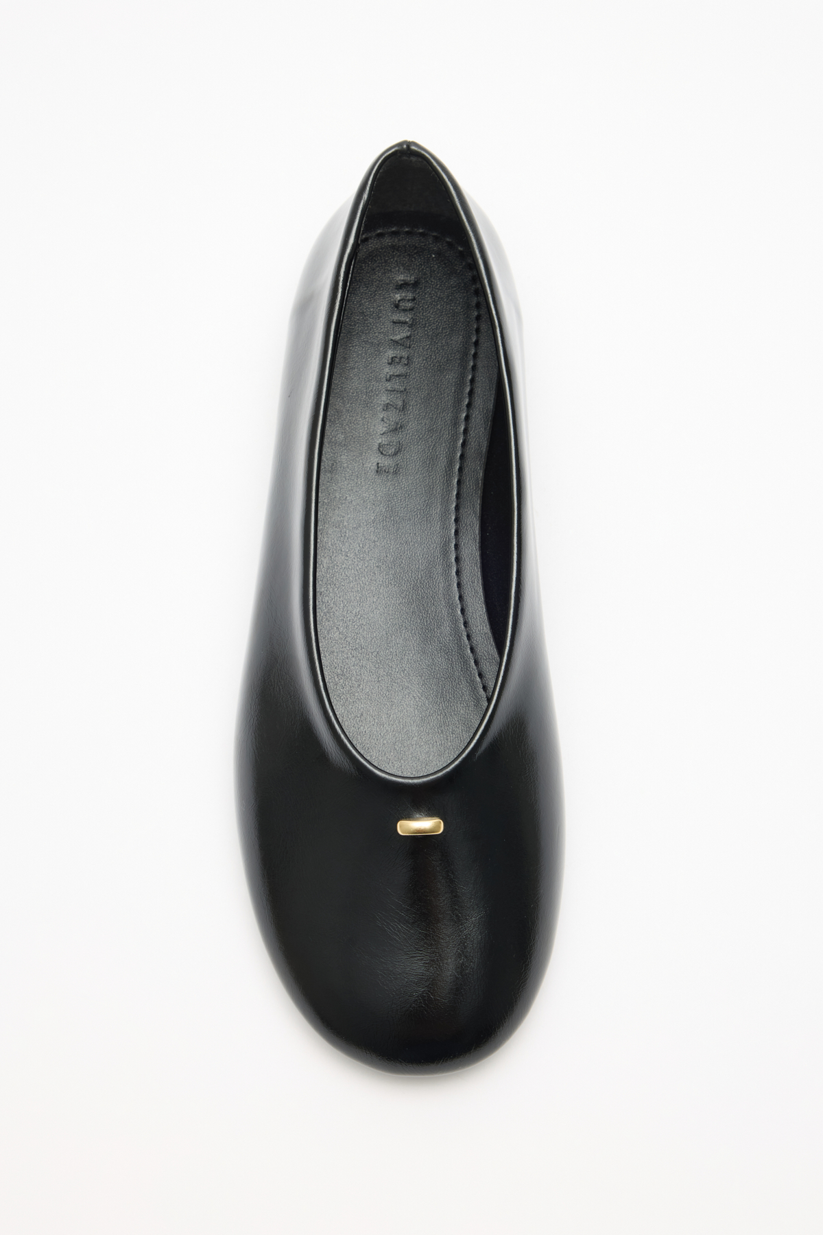 Oval Burun Minimal Toka Detaylı Siyah Kadın Babet