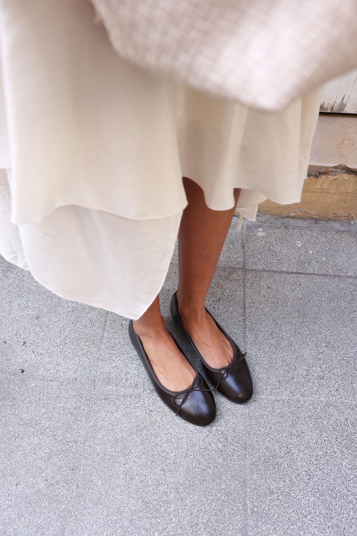 Minimal Kurdele Detaylı Acı Kahve Kadın Babet