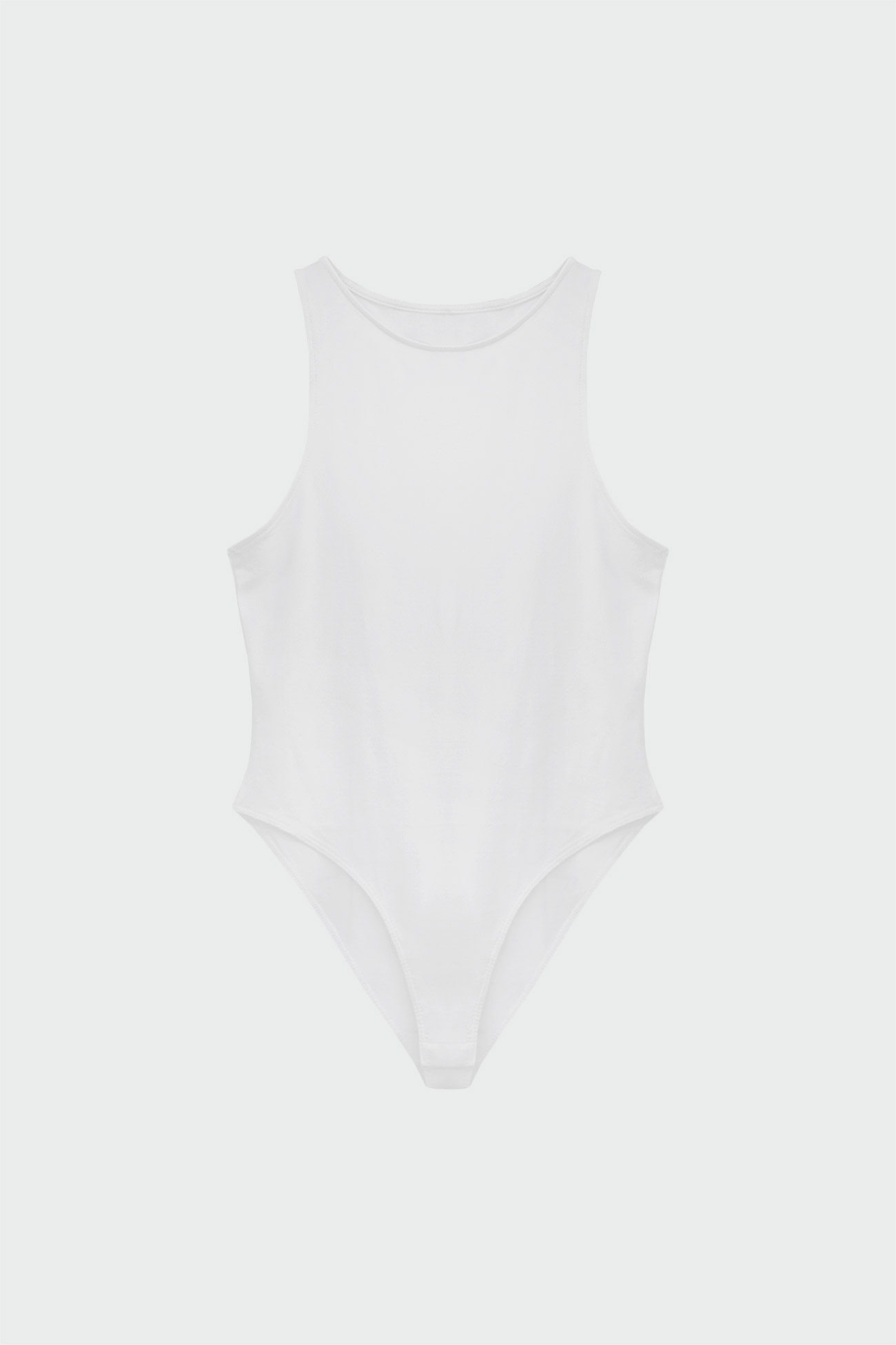 Kolsuz Çıtçıtlı Body Beyaz Kadın Badi