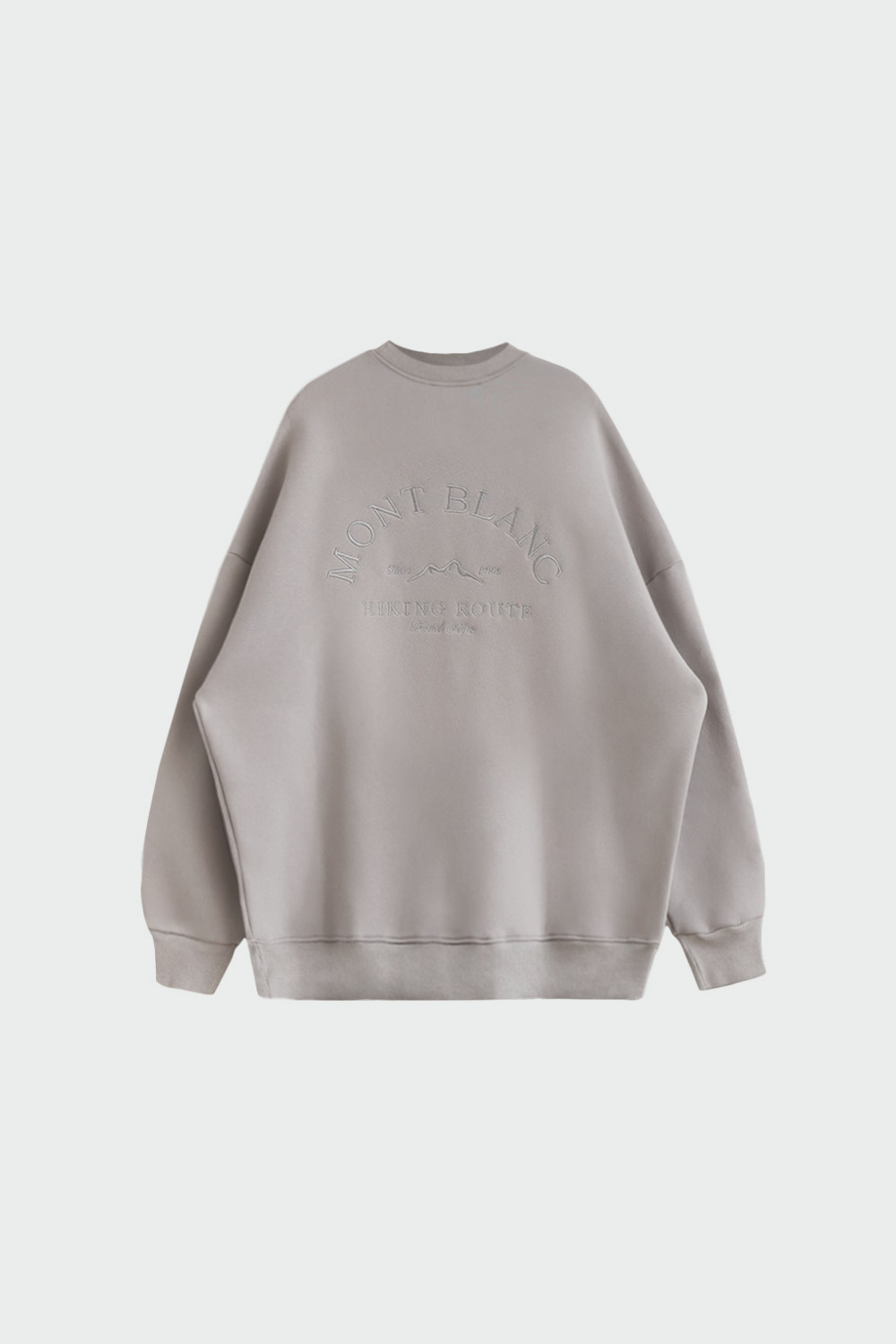 Bisiklet Yaka Oversize Mont Blanc Açık Gri Kadın Sweatshirt