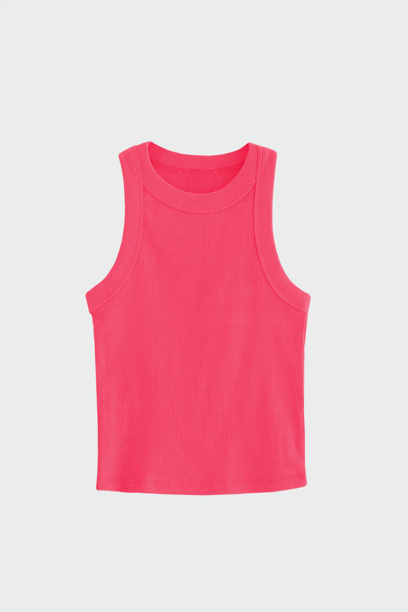 Halter Yaka Fitilli Basic Fuşya Kadın Bluz