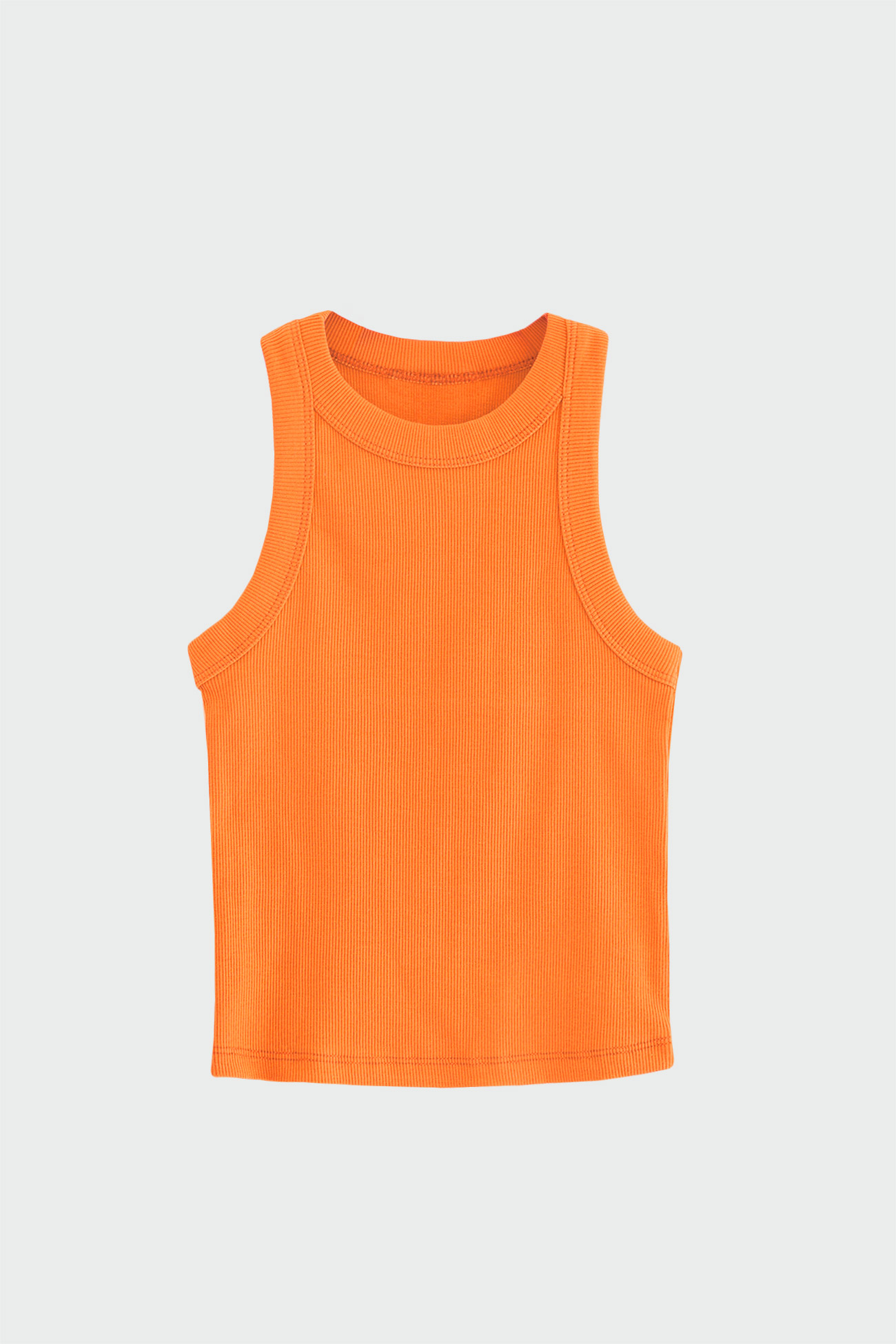 Halter Yaka Fitilli Basic Turuncu Kadın Bluz