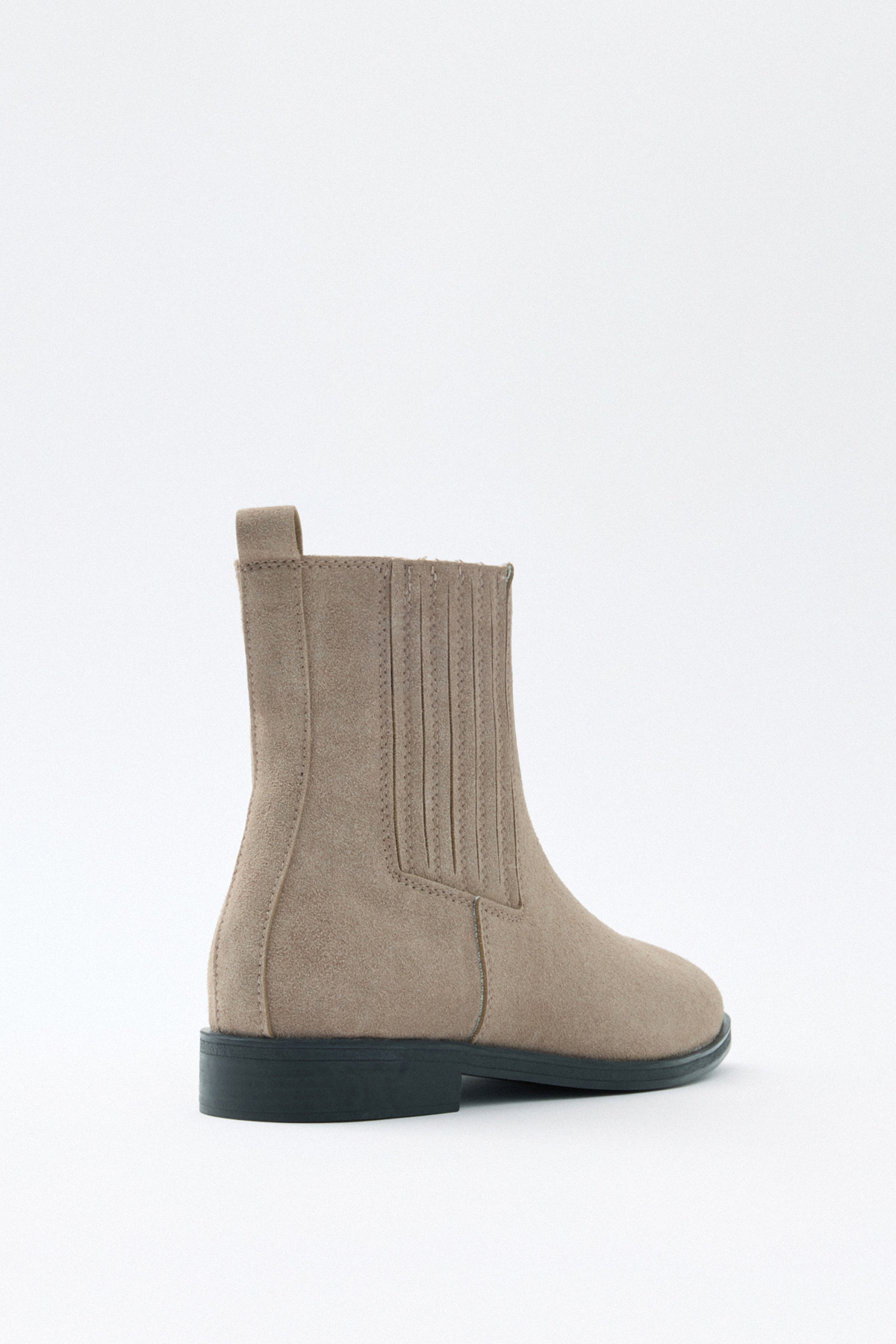 Yanları Lastikli Bilek Boy Vizon Süet Kadın Bot