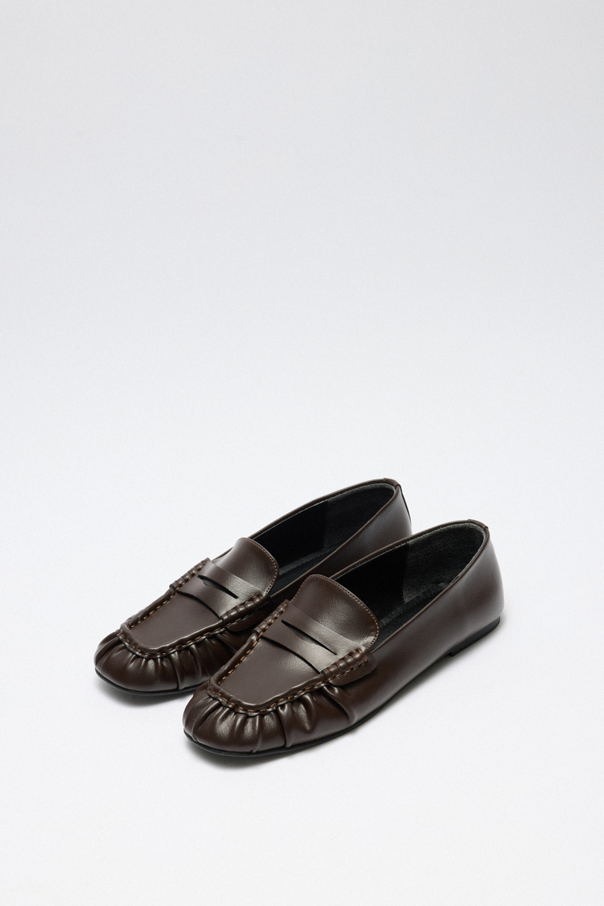 Büzgülü Loafer Acı Kahve Kadın Loafer