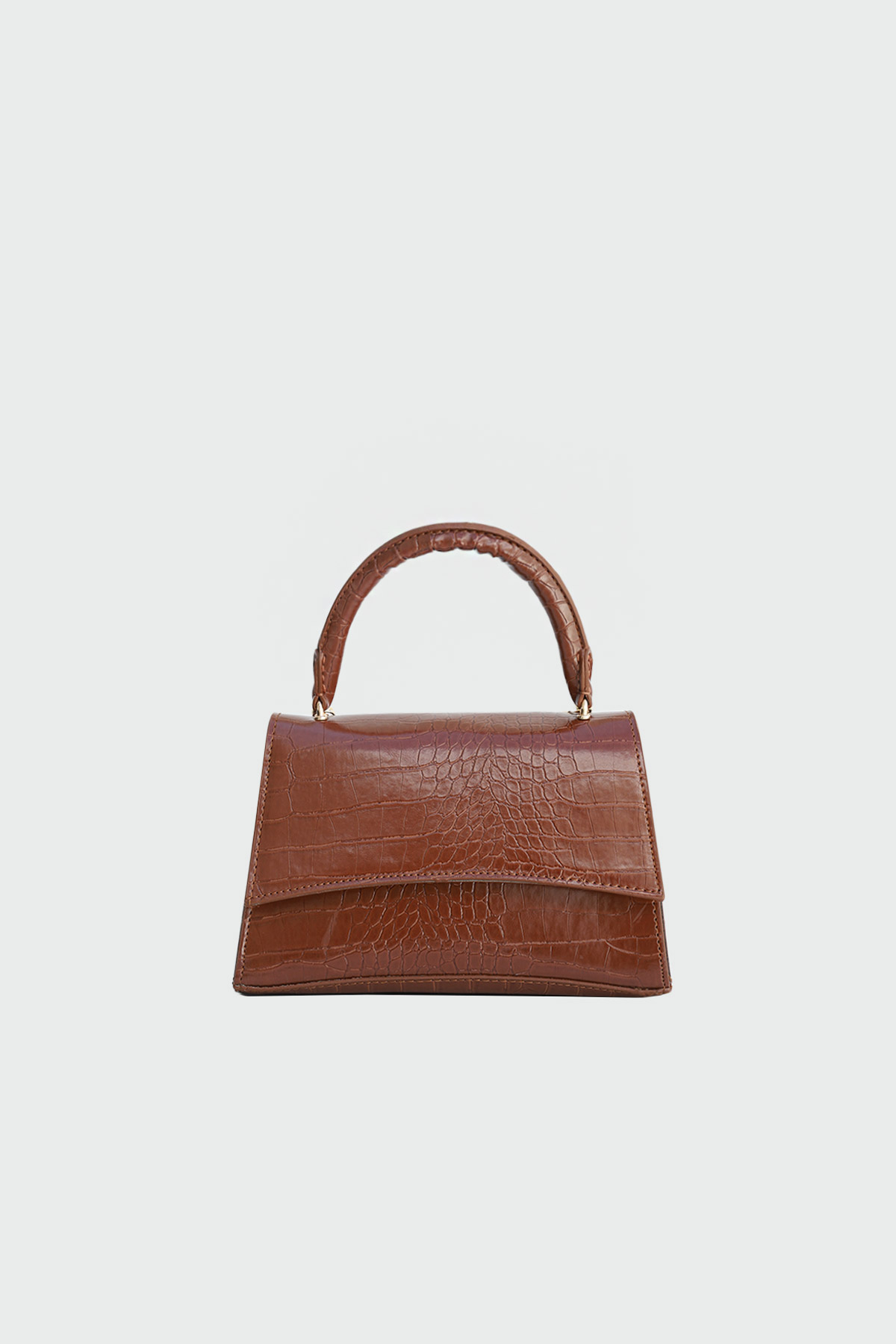 Kısa Saplı Croc Taba Kadın Çanta