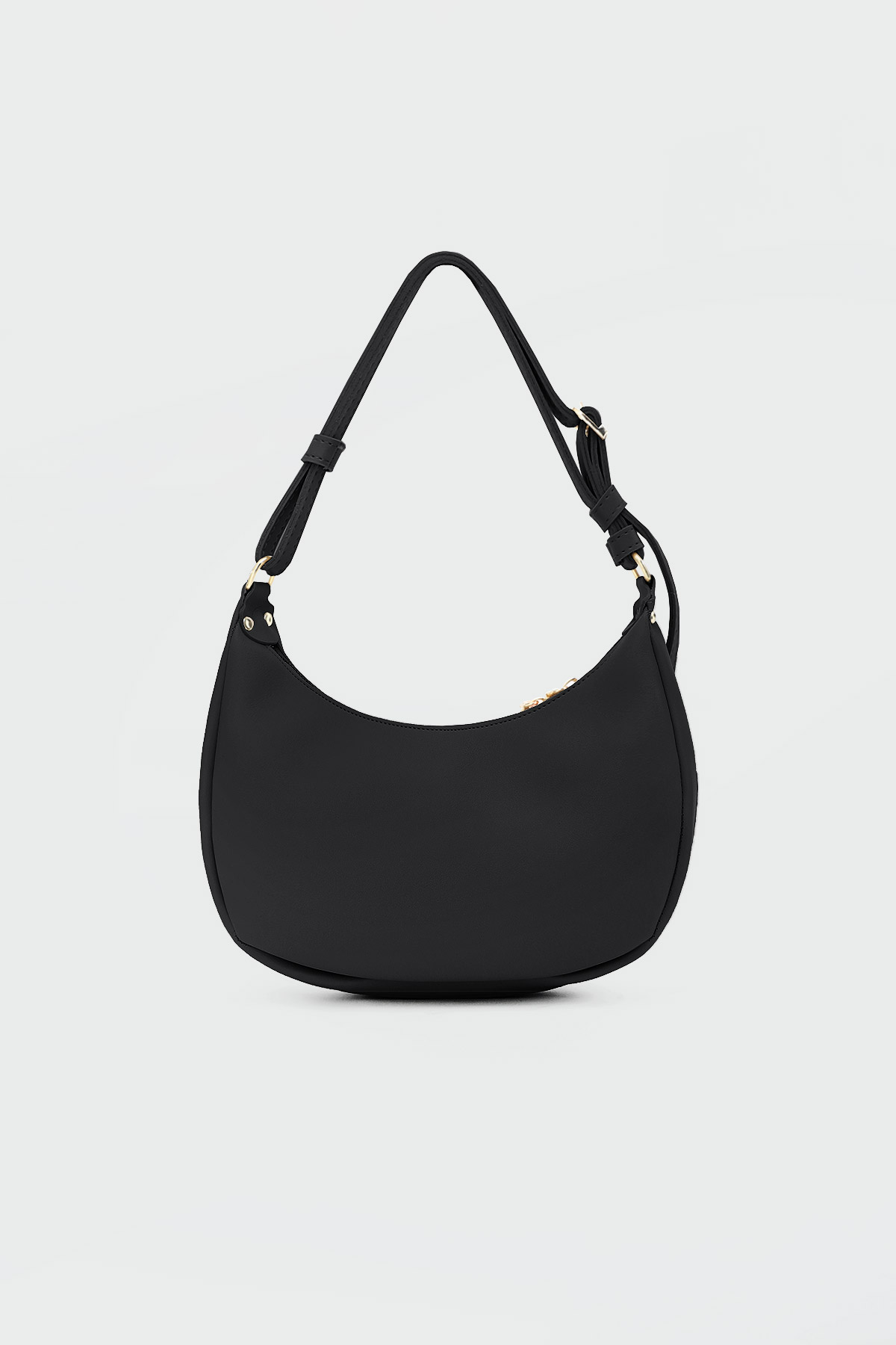 Oval Kesim Baget Siyah Kadın Çanta