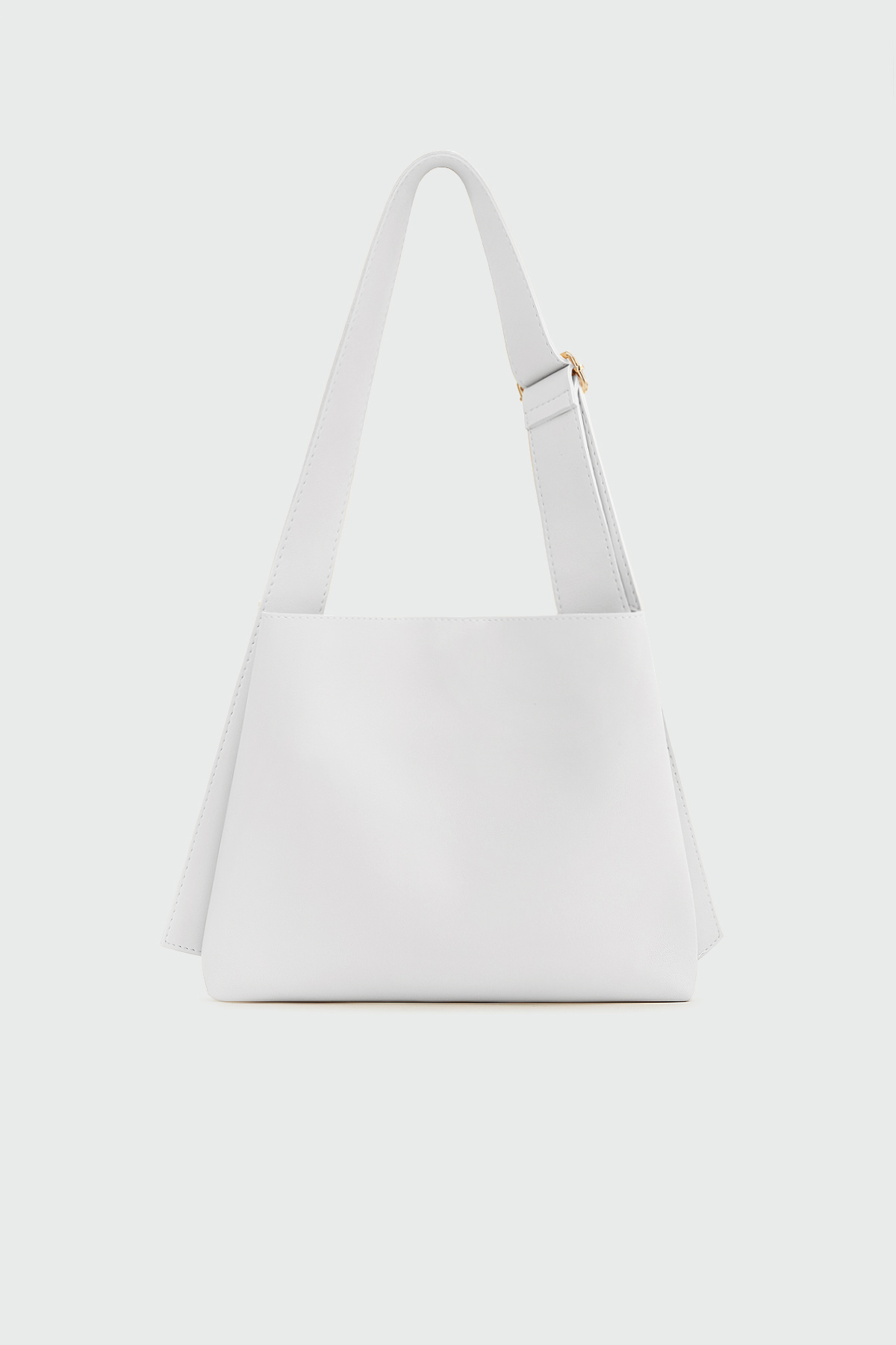 Kalın Askılı Shopper Beyaz Kadın Çanta