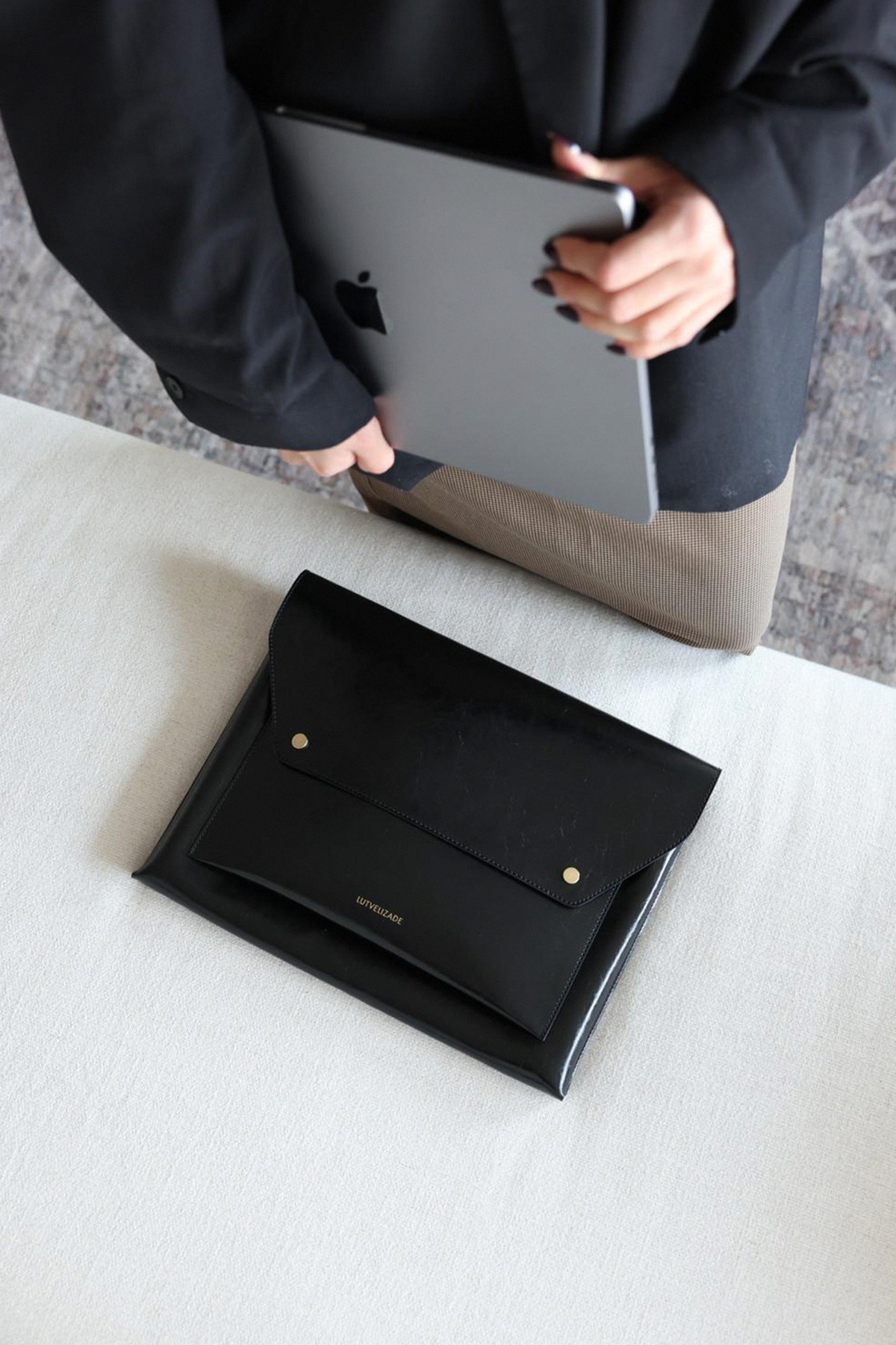 Çok Gözlü Clutch Siyah Kadın Çanta