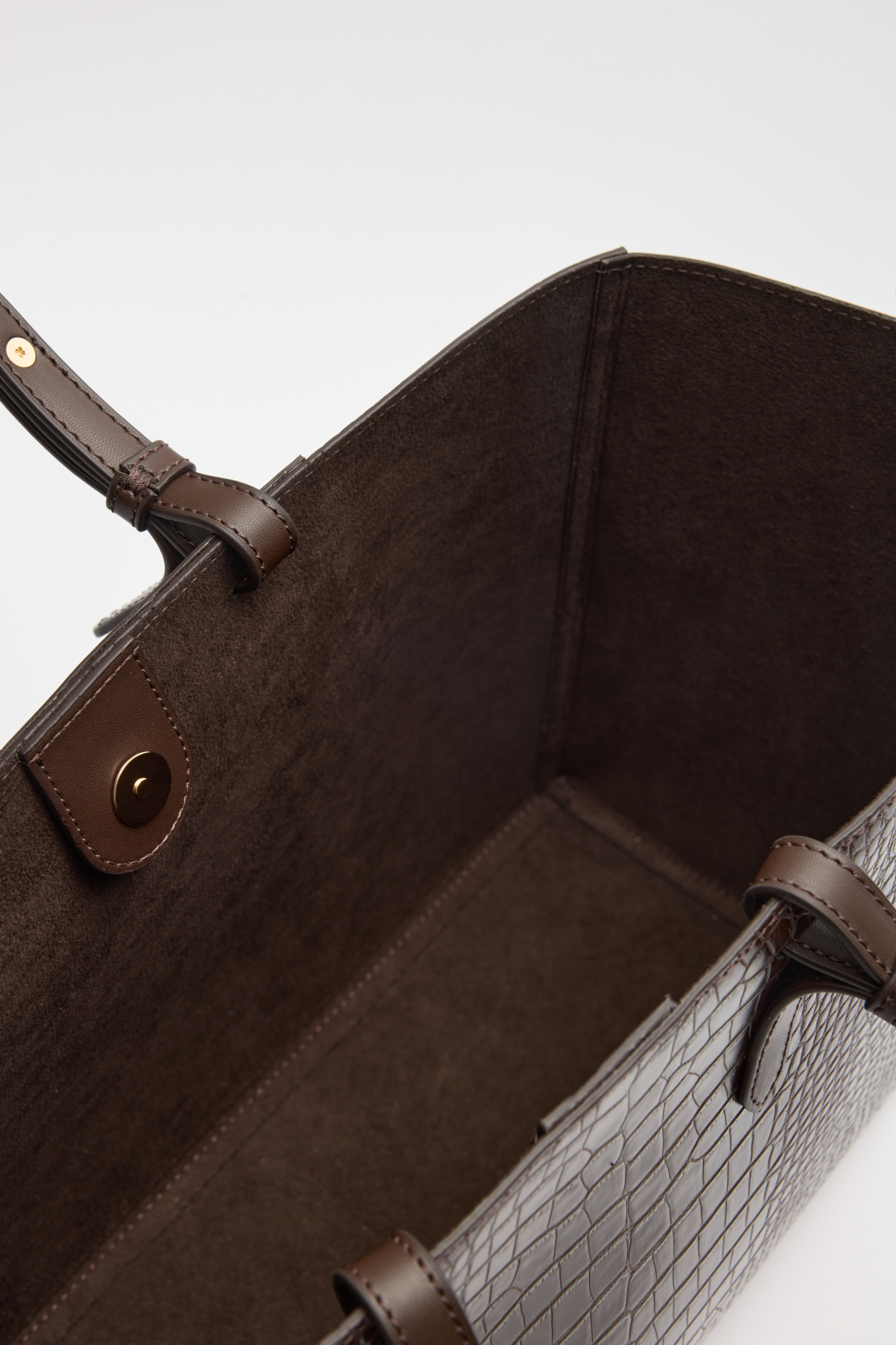 Croc Kumaş Shopper Acı Kahve Croc Kadın Çanta