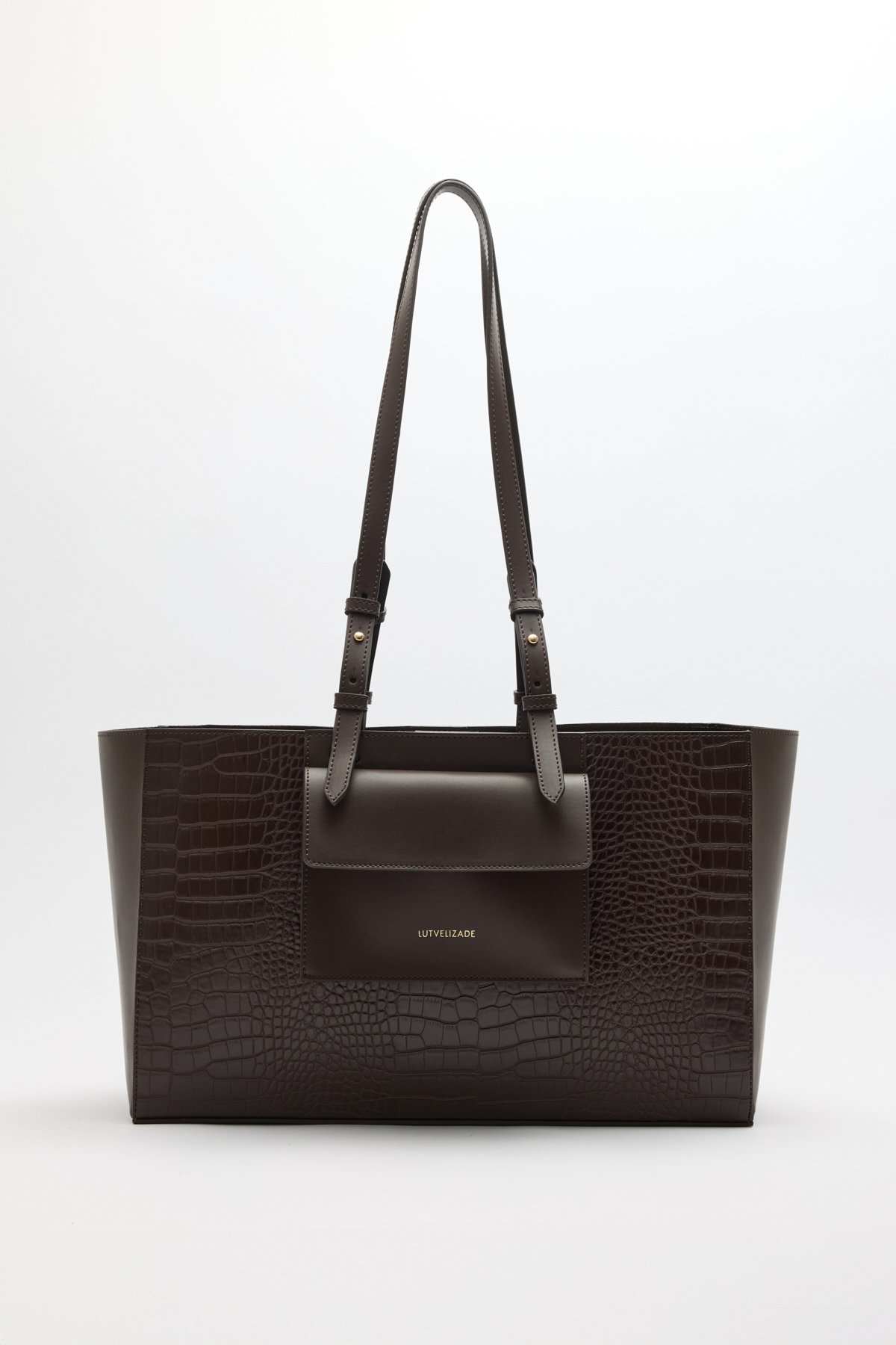 Croc Kumaş Shopper Acı Kahve Croc Kadın Çanta