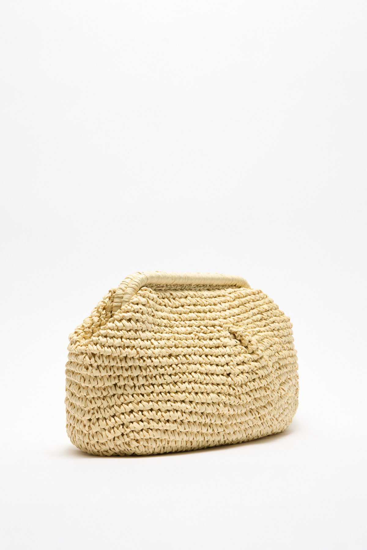 Hasır Dokulu Zincir Askılı Bej Hasır Kadın Çanta