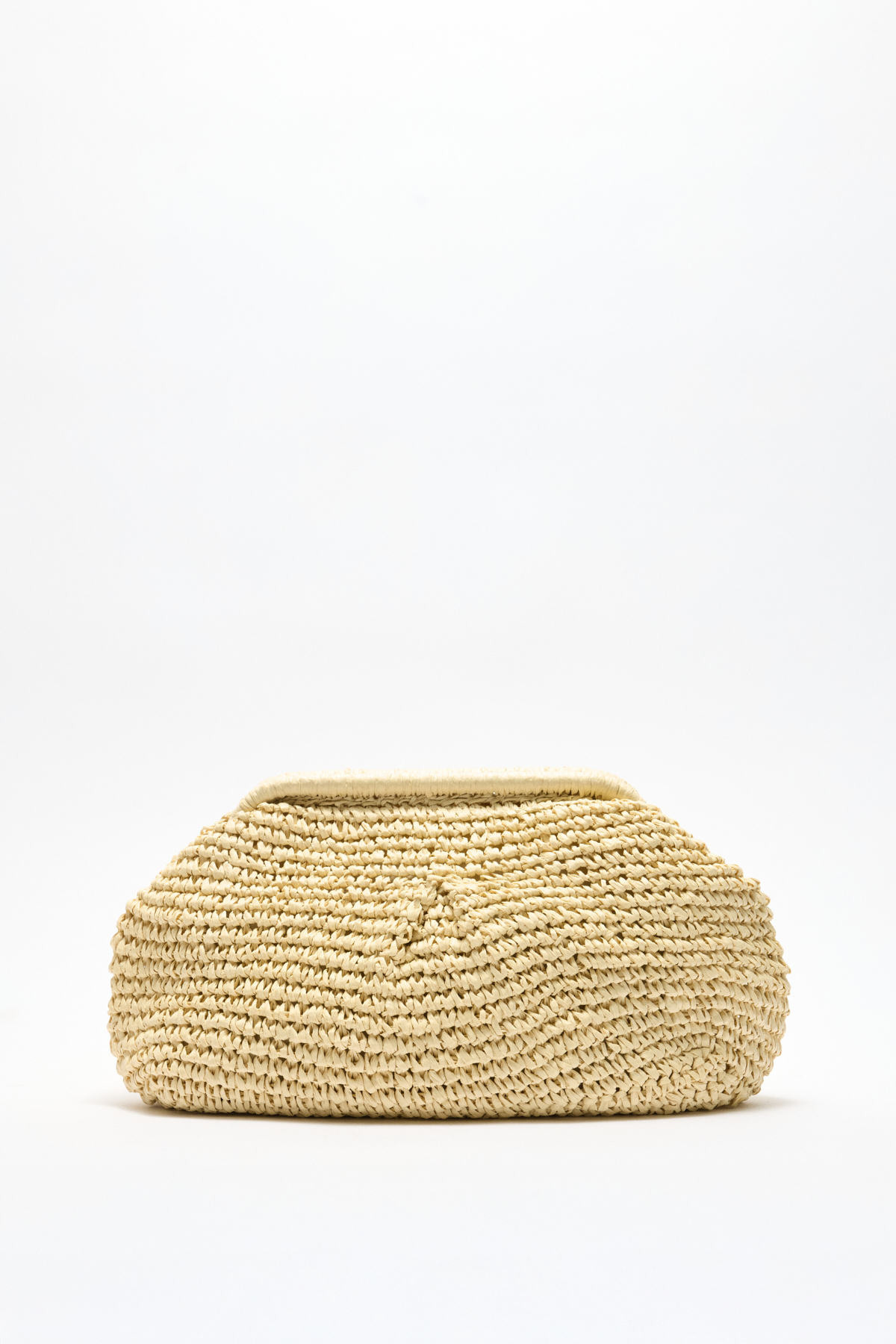 Hasır Dokulu Zincir Askılı Bej Hasır Kadın Çanta