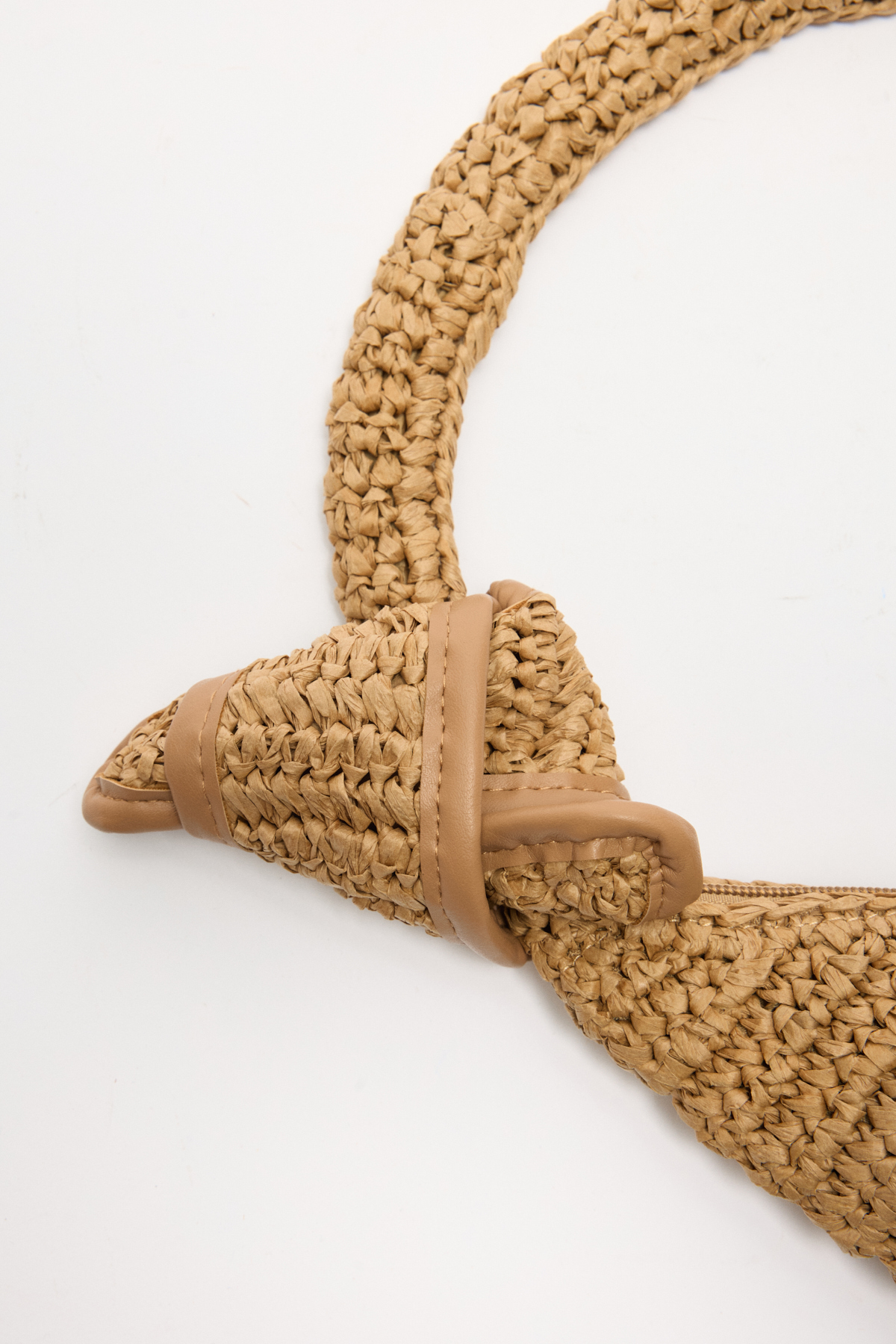 Düğüm Detaylı Hasır Taba Hasır Kadın Çanta