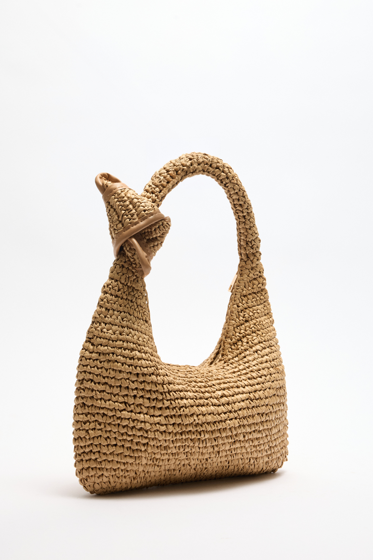 Düğüm Detaylı Hasır Taba Hasır Kadın Çanta