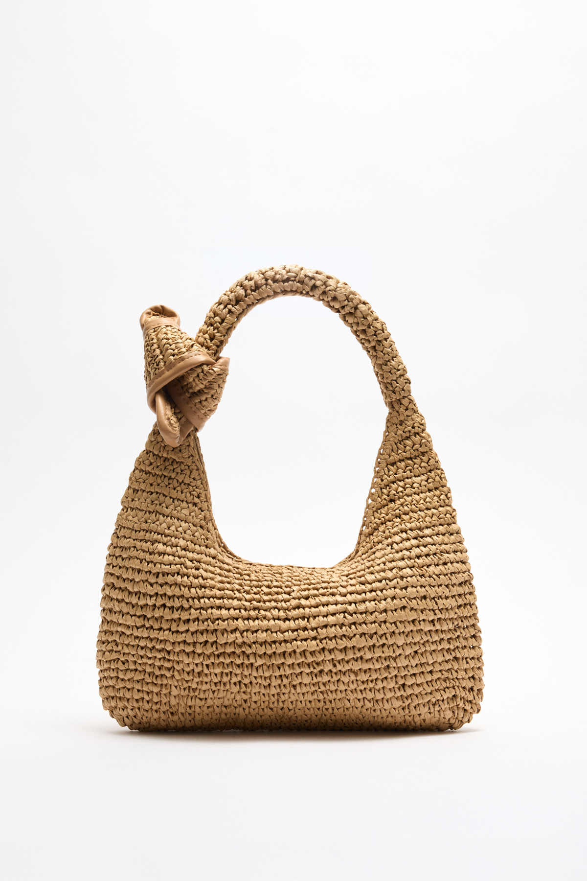 Düğüm Detaylı Hasır Taba Hasır Kadın Çanta