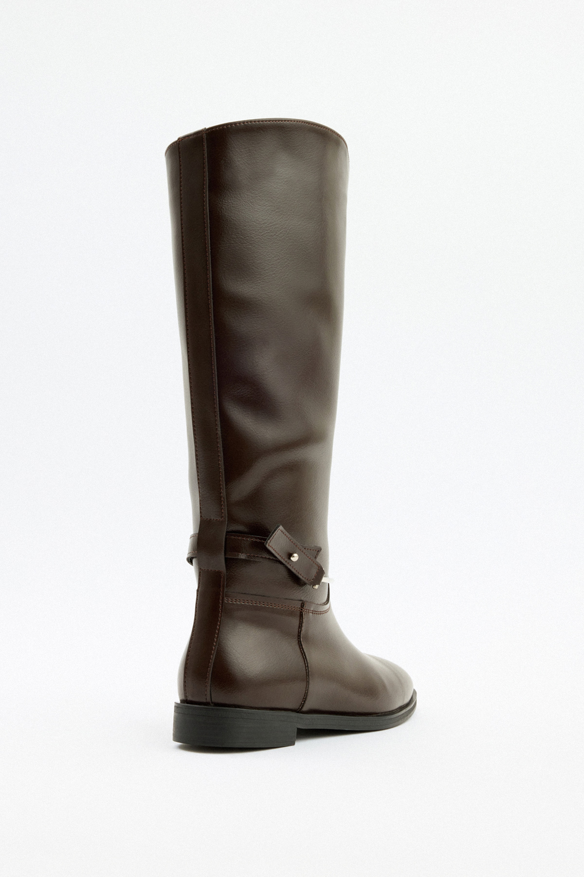 Gümüş Bilek Aksesuarlı Acı Kahve Kadın Çizme