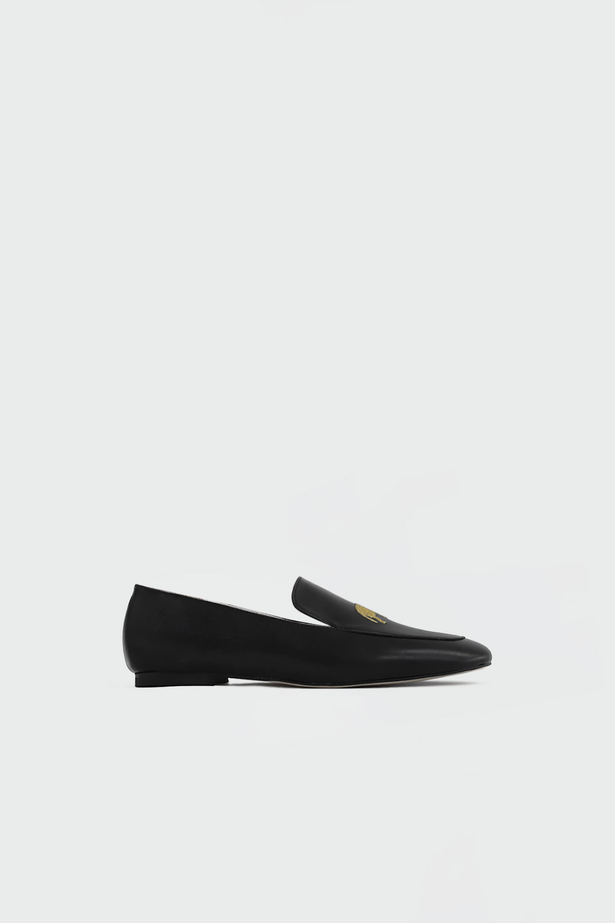 Claire Fil İşleme Detaylı Loafer Siyah Kadın Babet