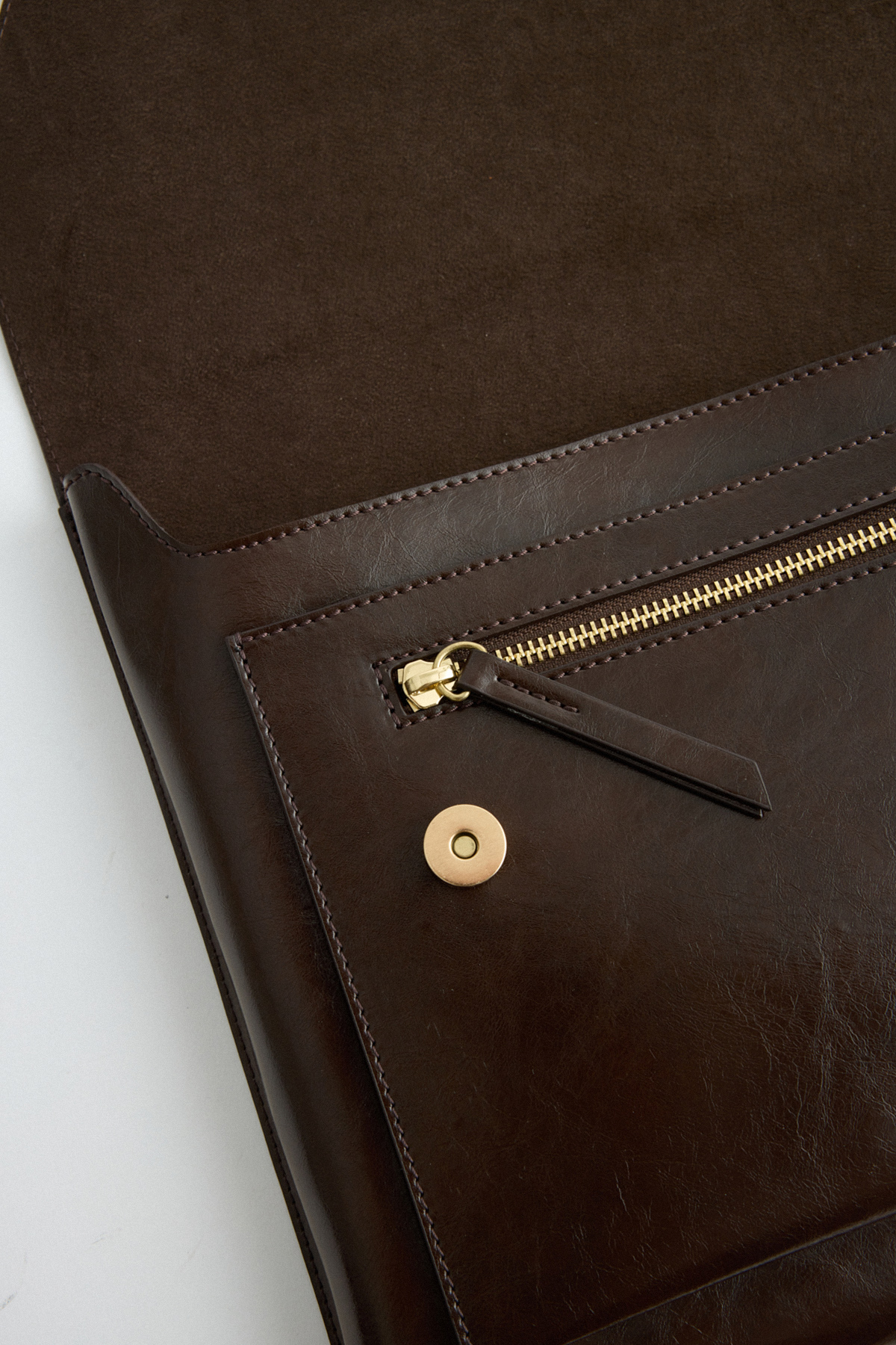 Çok Gözlü Clutch Acı Kahve Kadın Çanta