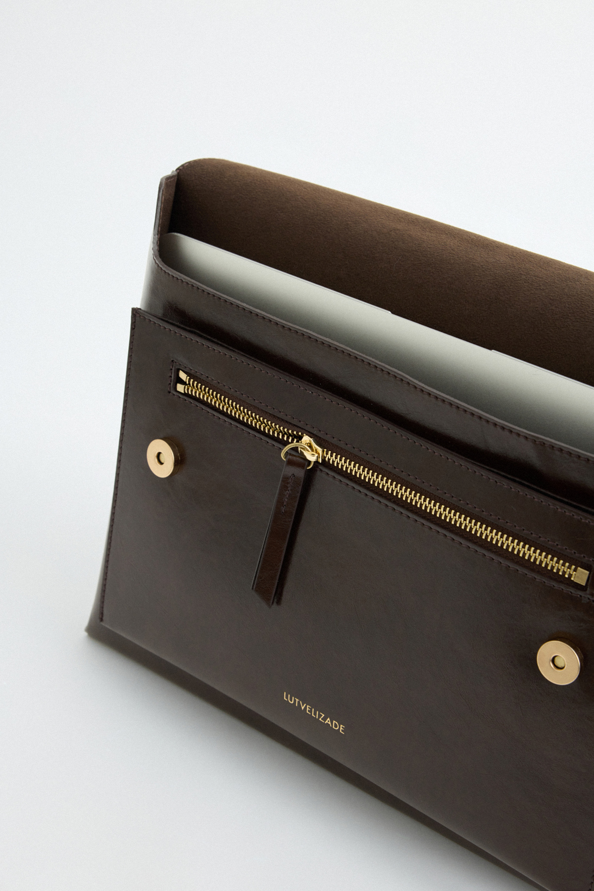 Çok Gözlü Clutch Acı Kahve Kadın Çanta