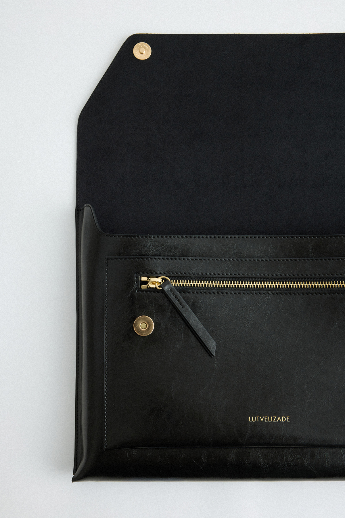 Çok Gözlü Clutch Siyah Kadın Çanta