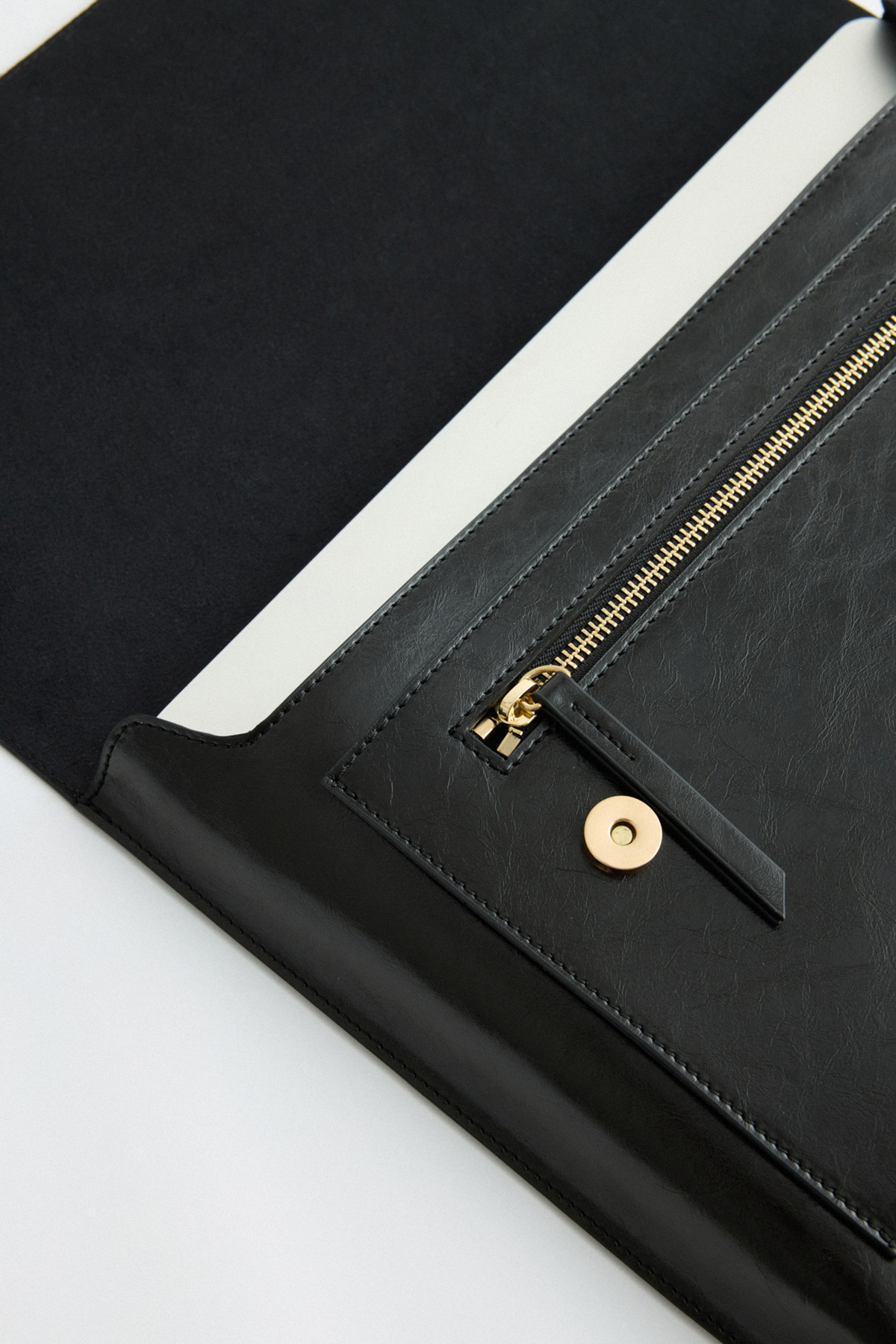 Çok Gözlü Clutch Siyah Kadın Çanta