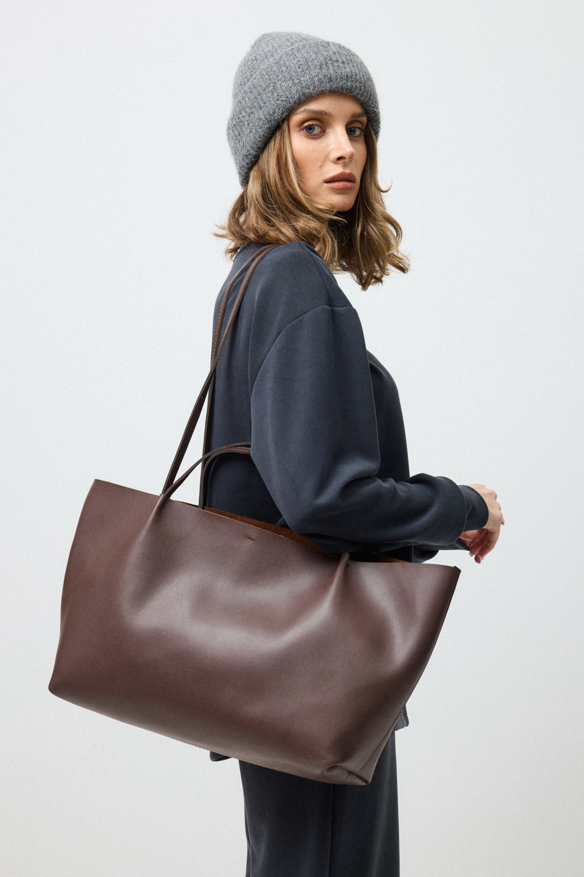 Çok Saplı Shopper Acı Kahve Kadın Çanta