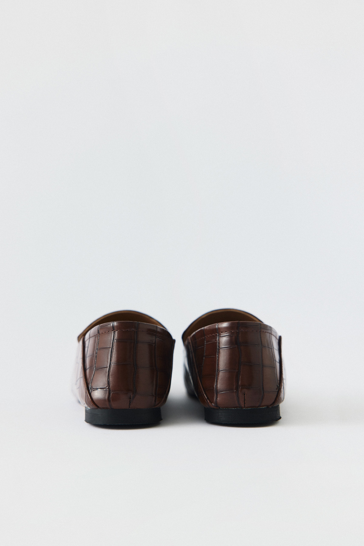 Croc Desenli Loafer Krok Acı Kahve Kadın Babet