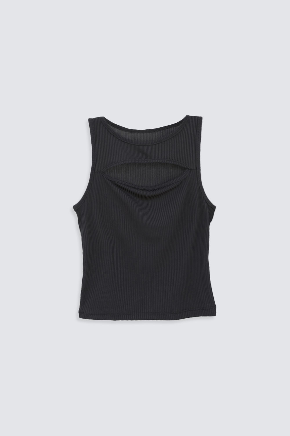 Pencereli Siyah Kadın Crop Top
