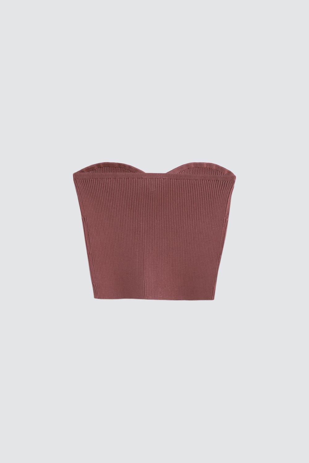 Fitilli Straplez Bordo Kadın Crop Top