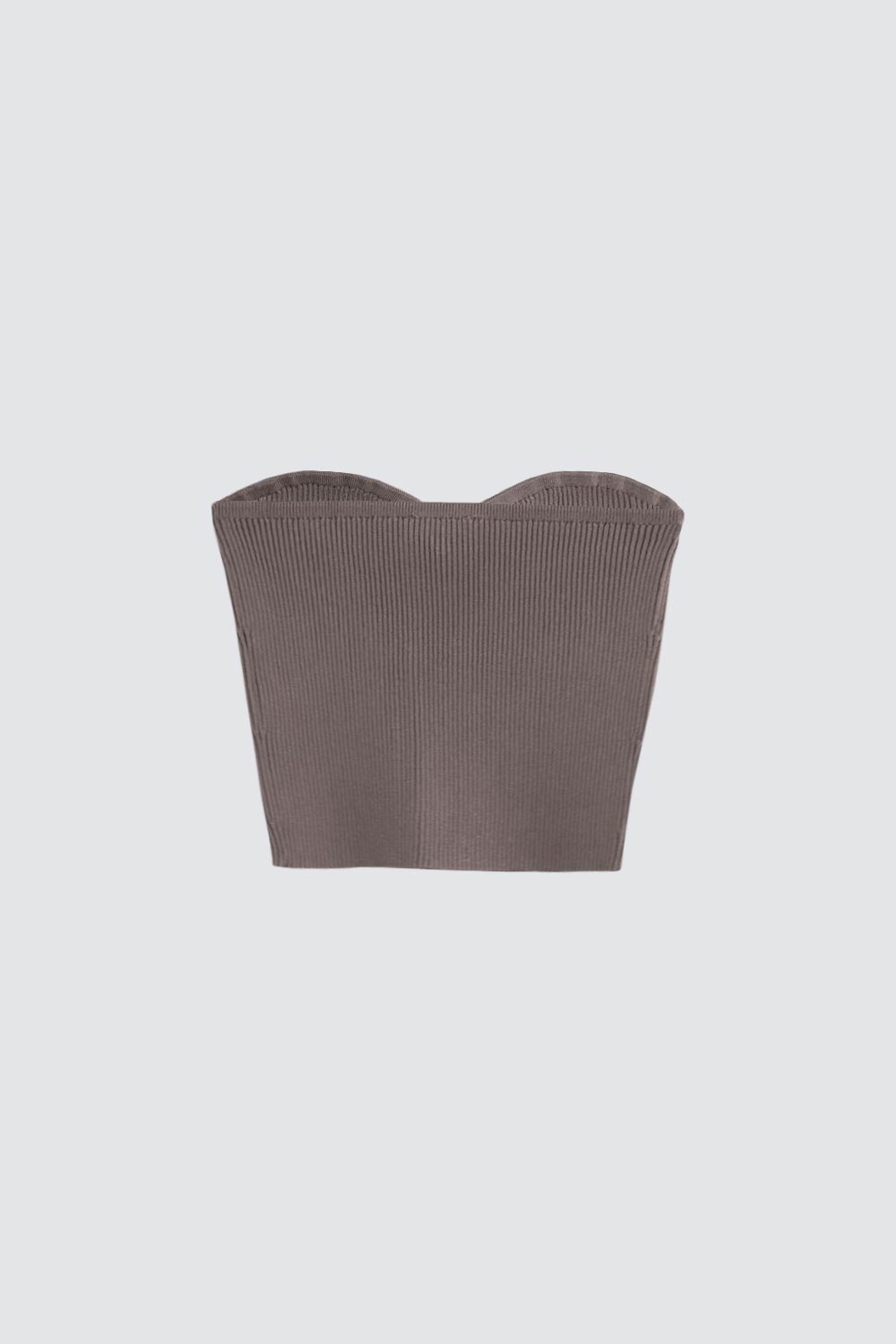 Fitilli Straplez Vizon Kadın Crop Top