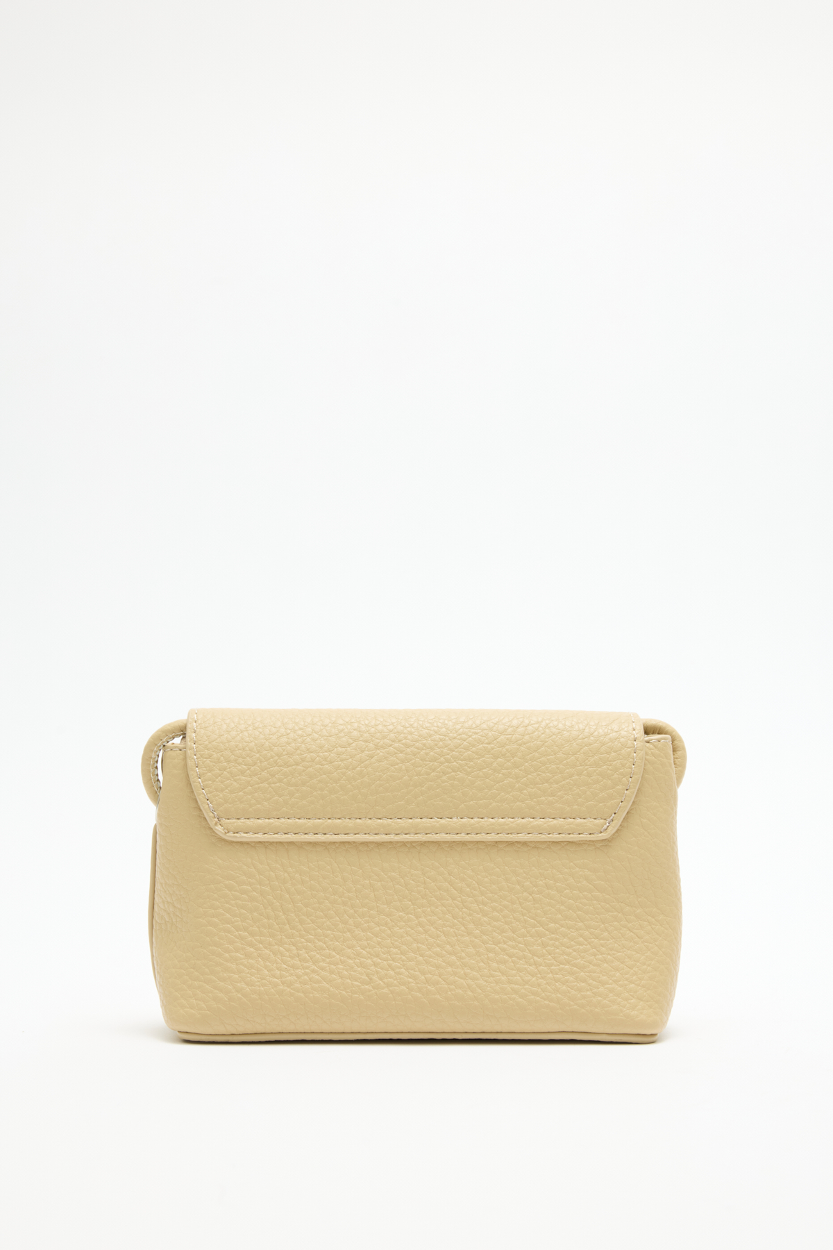 Deri Görünümlü Kapaklı Küçük Vizon Kadın Çanta