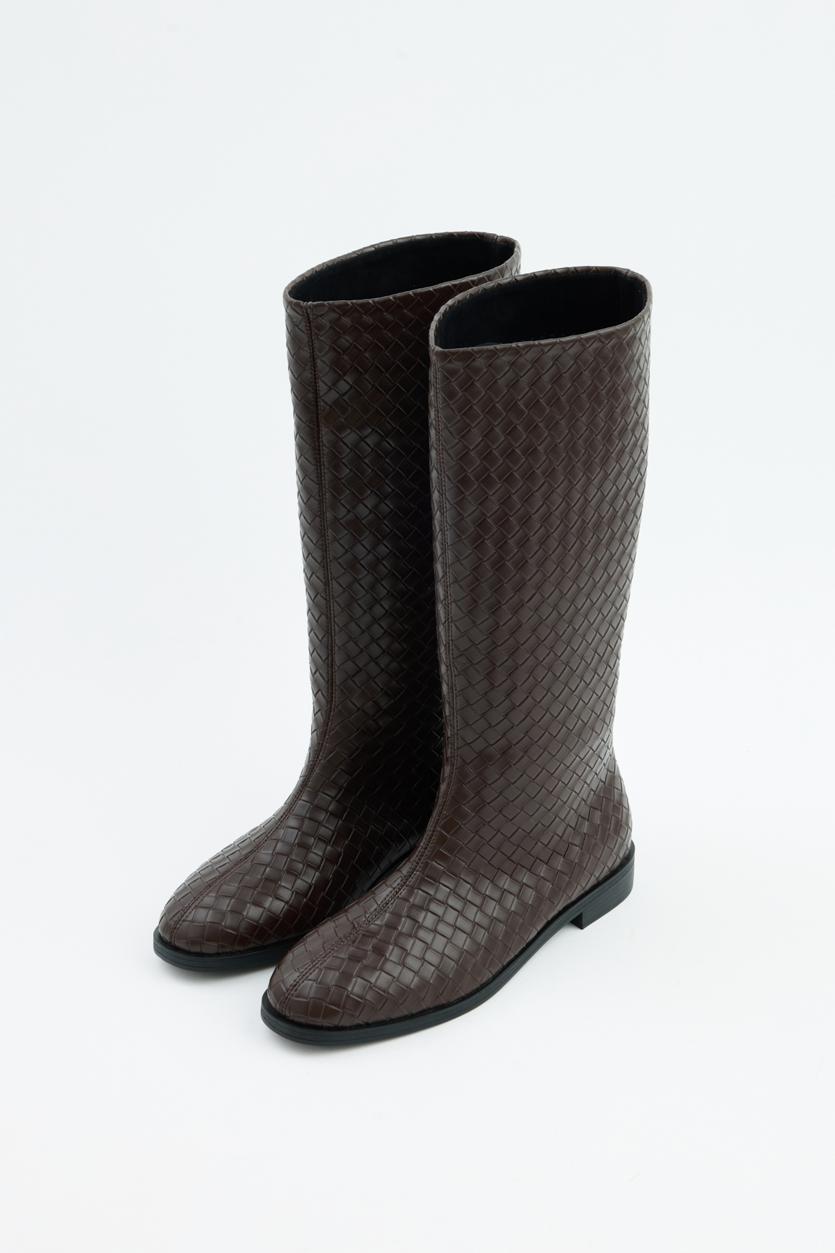 Desenli Binici Acı Kahve Örgü Kadın Çizme