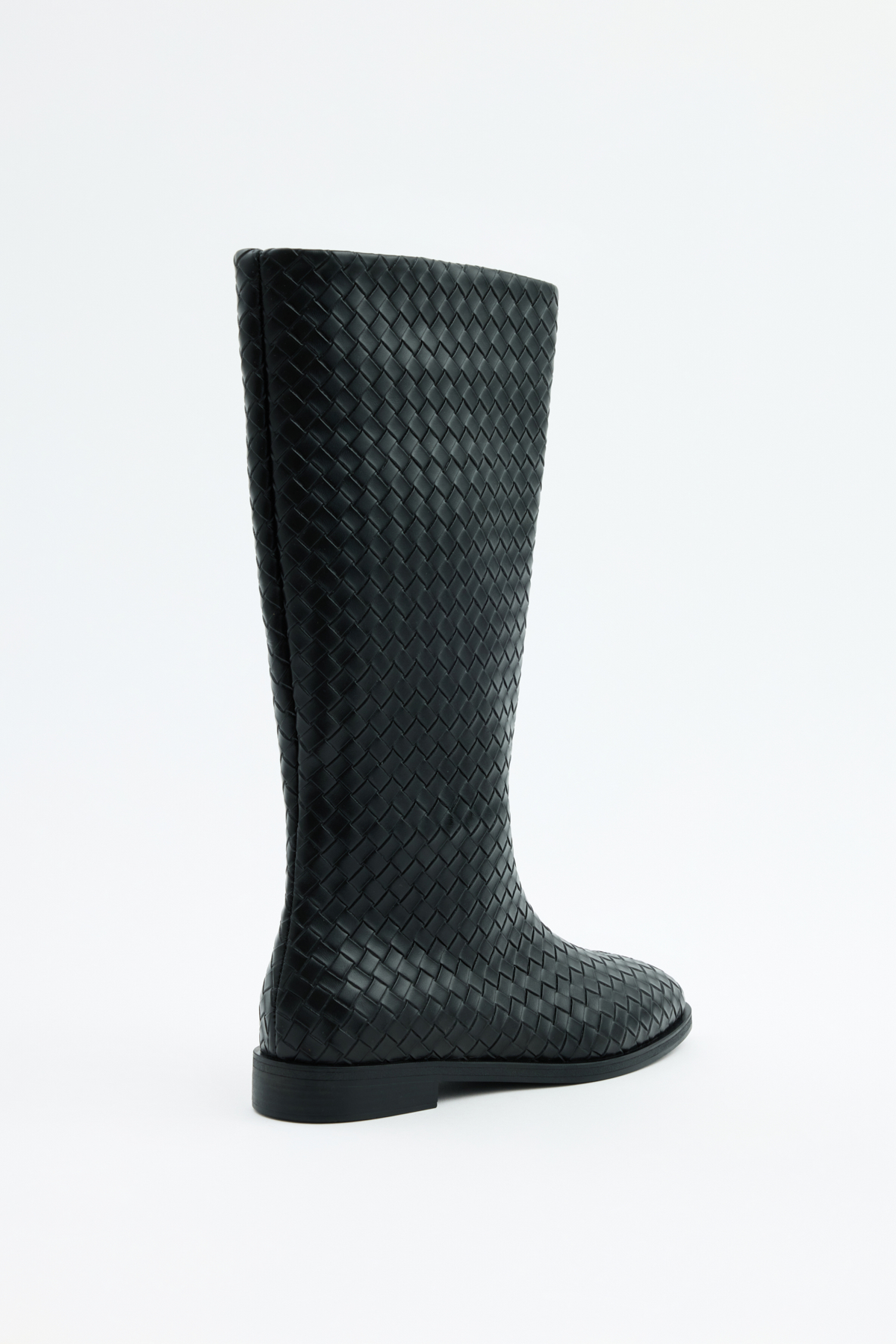 Desenli Binici Siyah Örgü Kadın Çizme