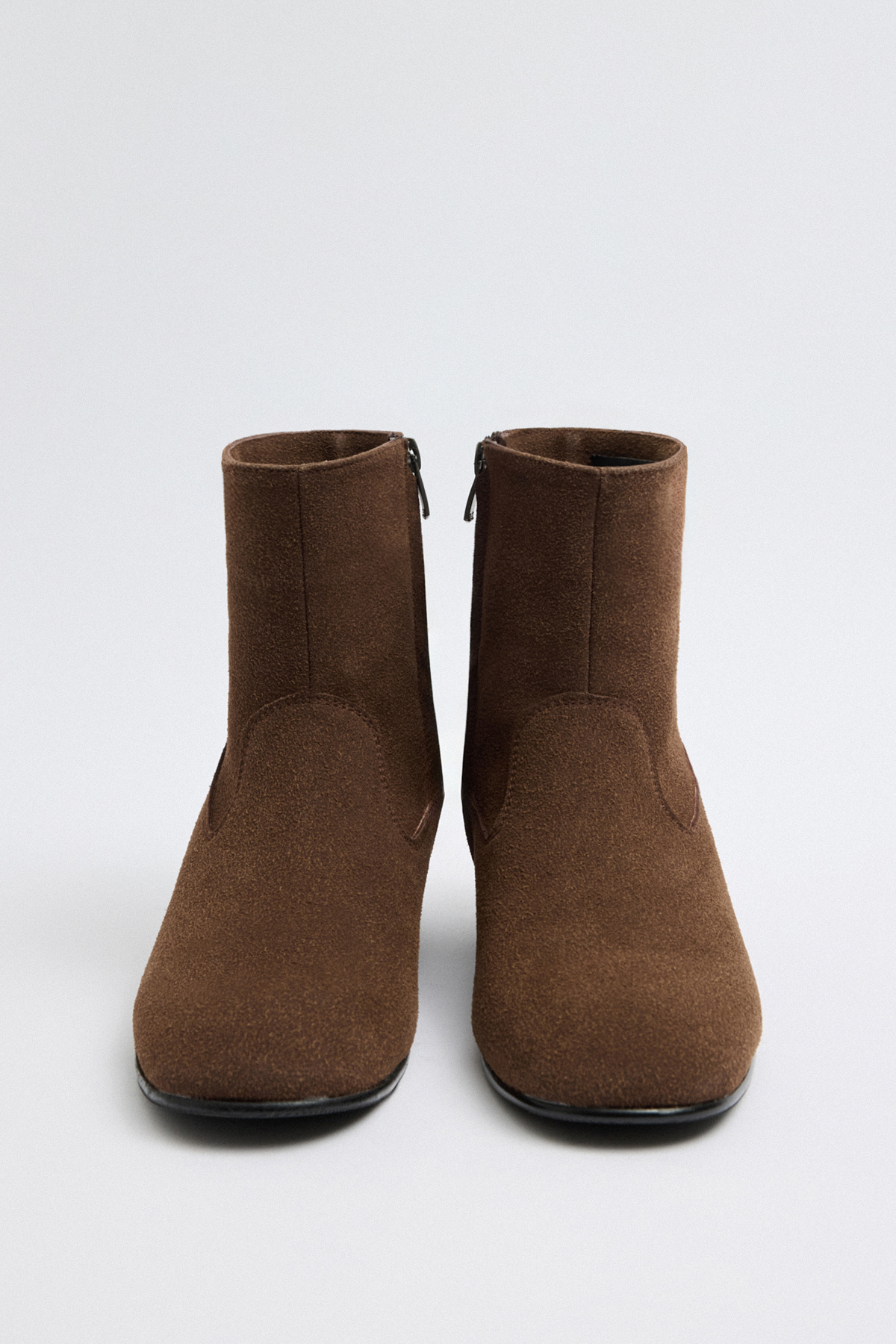 Dikiş Detaylı Acı Kahve Süet Kadın Bot