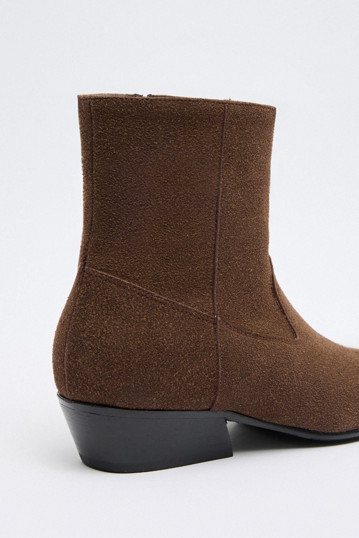 Dikiş Detaylı Acı Kahve Süet Kadın Bot