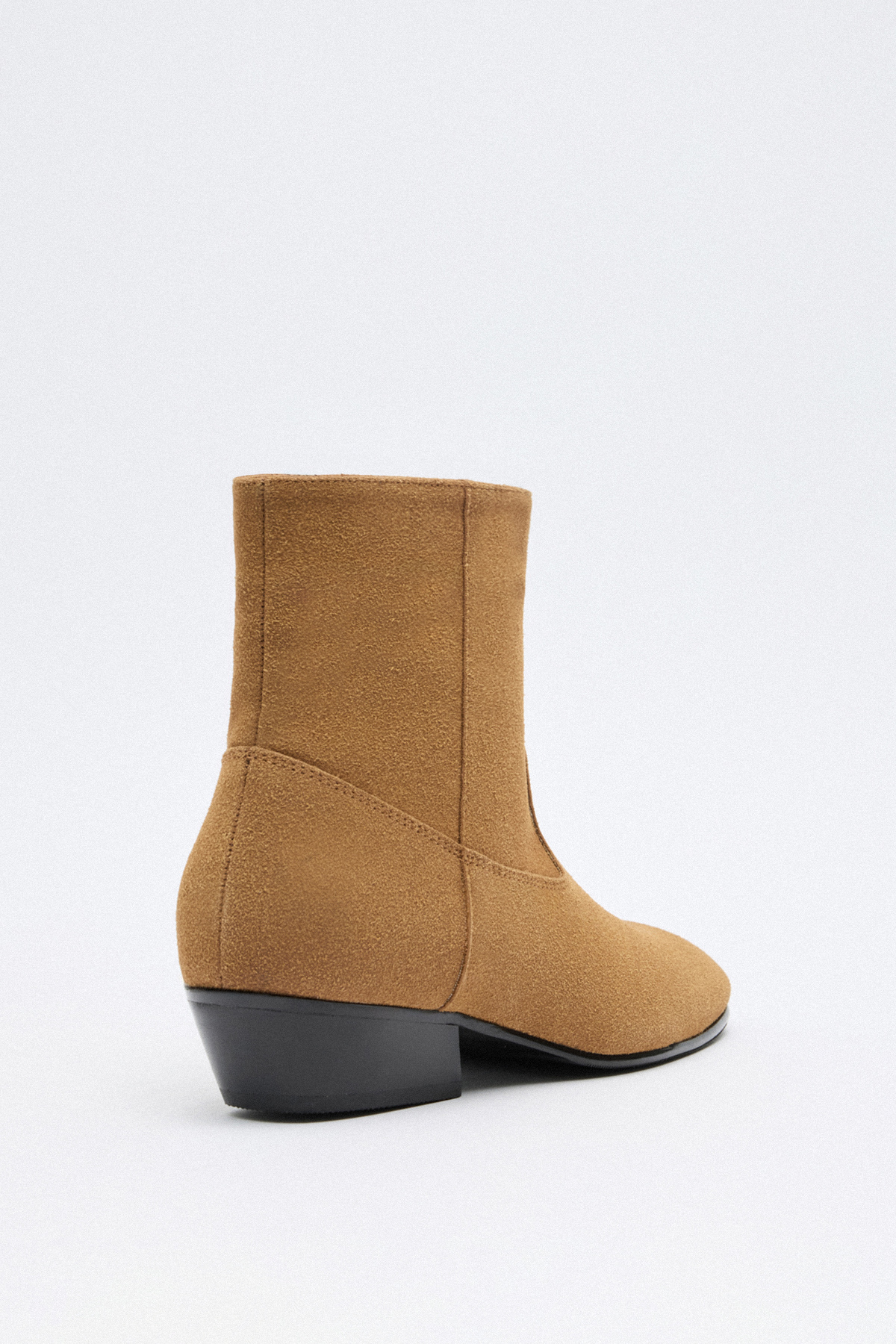 Dikiş Detaylı Taba Süet Kadın Bot