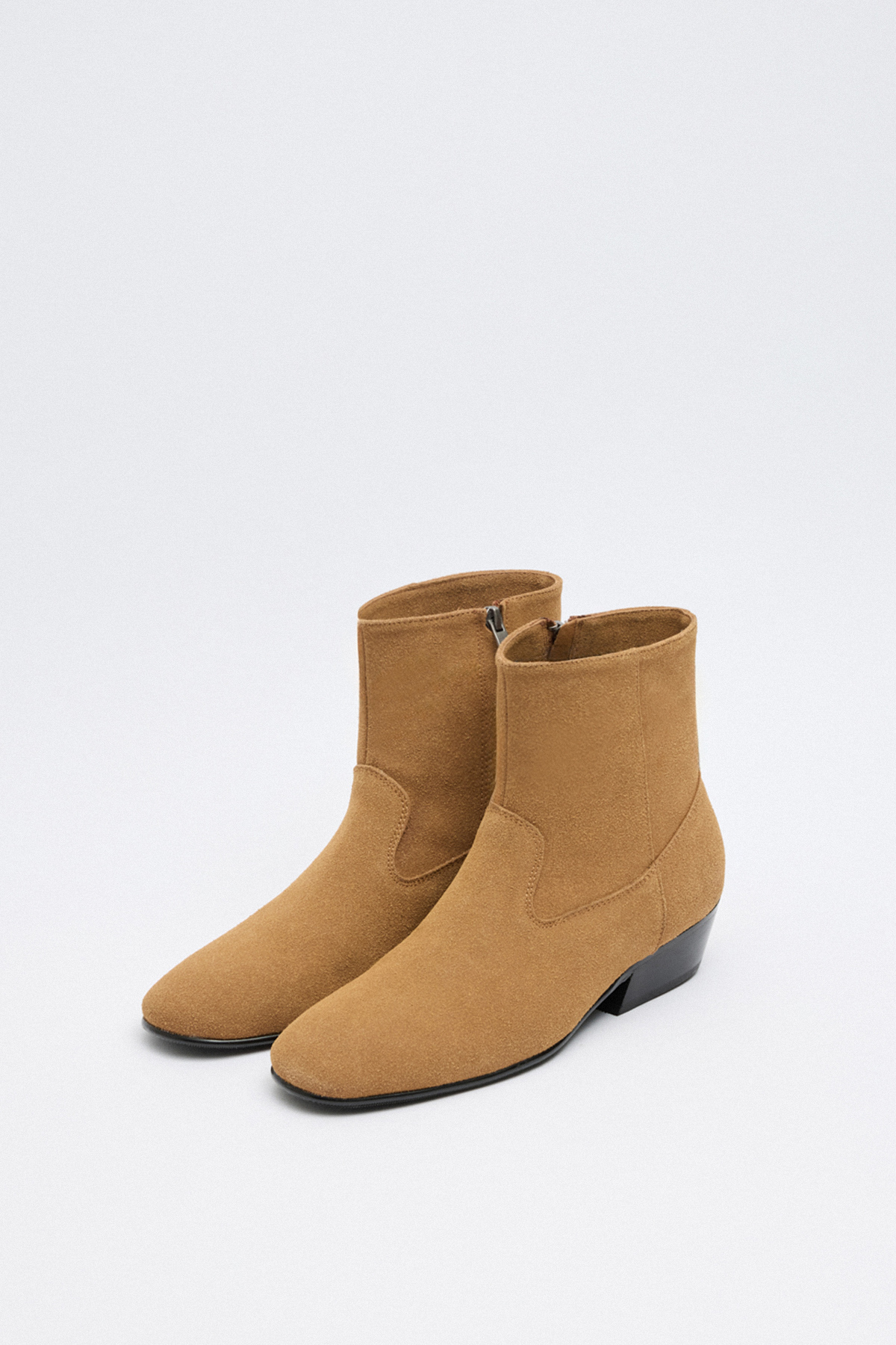 Dikiş Detaylı Taba Süet Kadın Bot