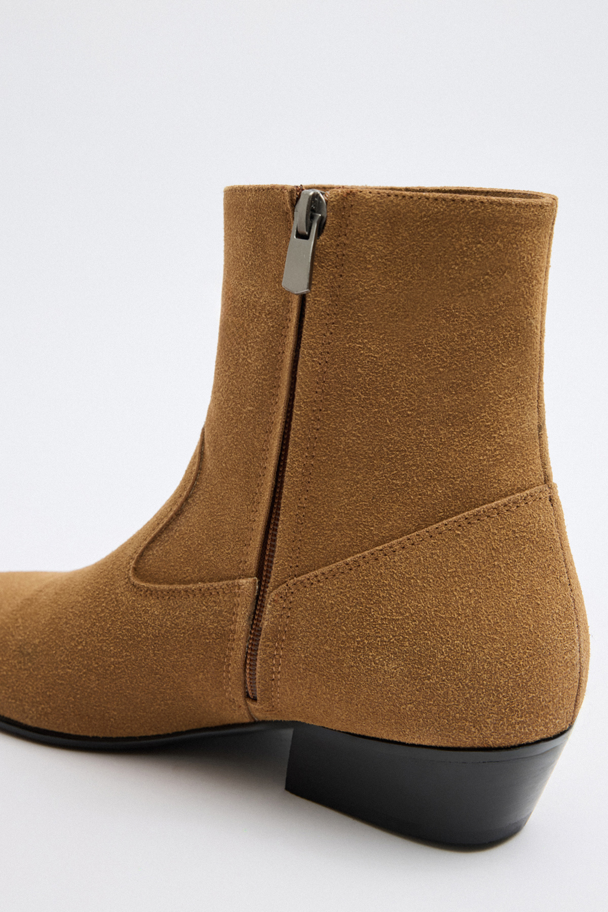Dikiş Detaylı Taba Süet Kadın Bot