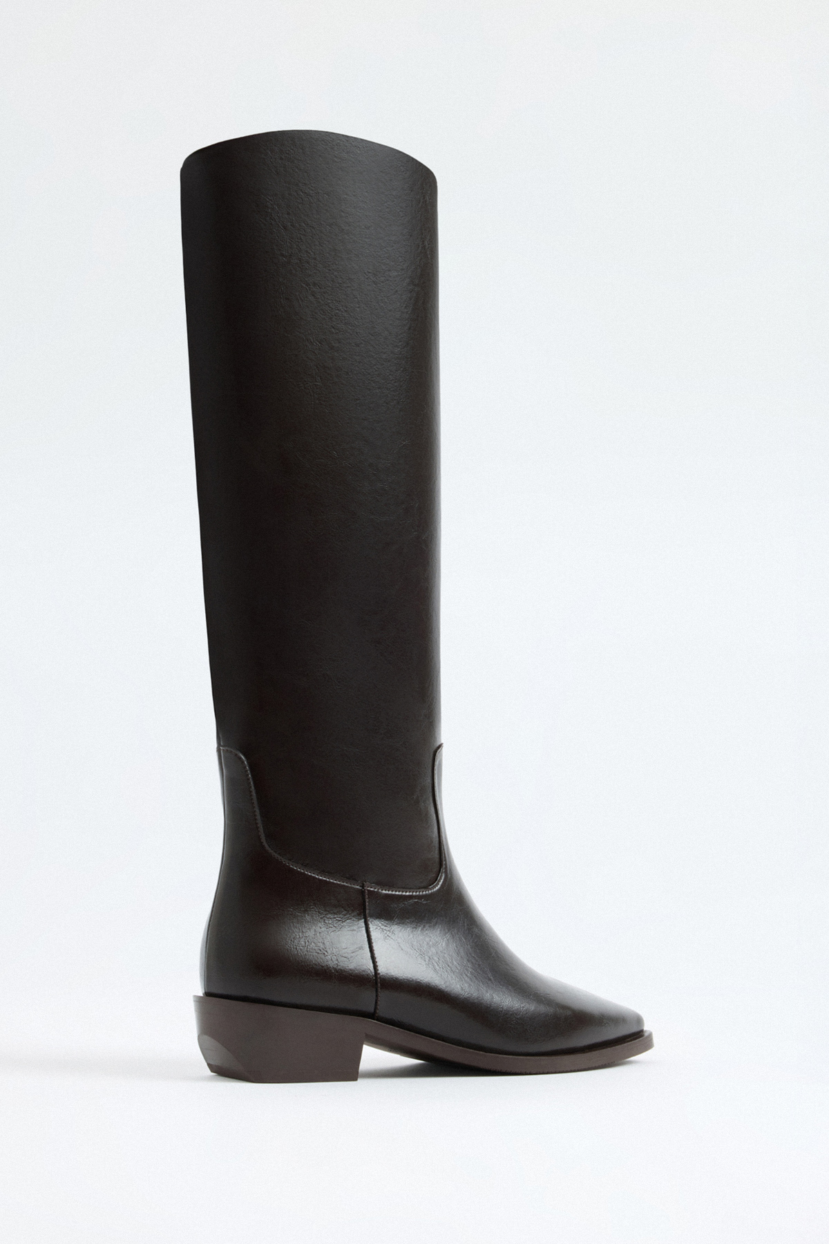 Düz Binici Acı Kahve Kadın Çizme