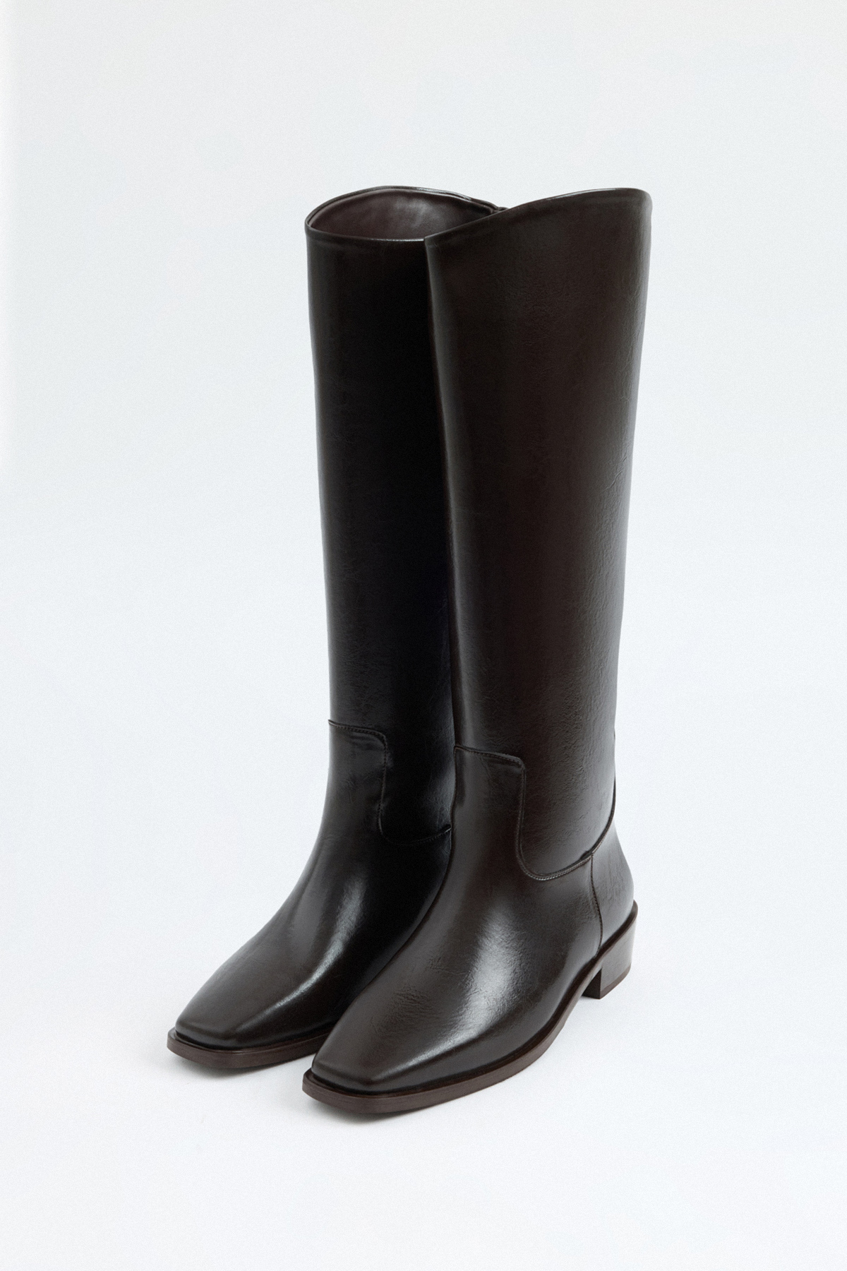 Düz Binici Acı Kahve Kadın Çizme