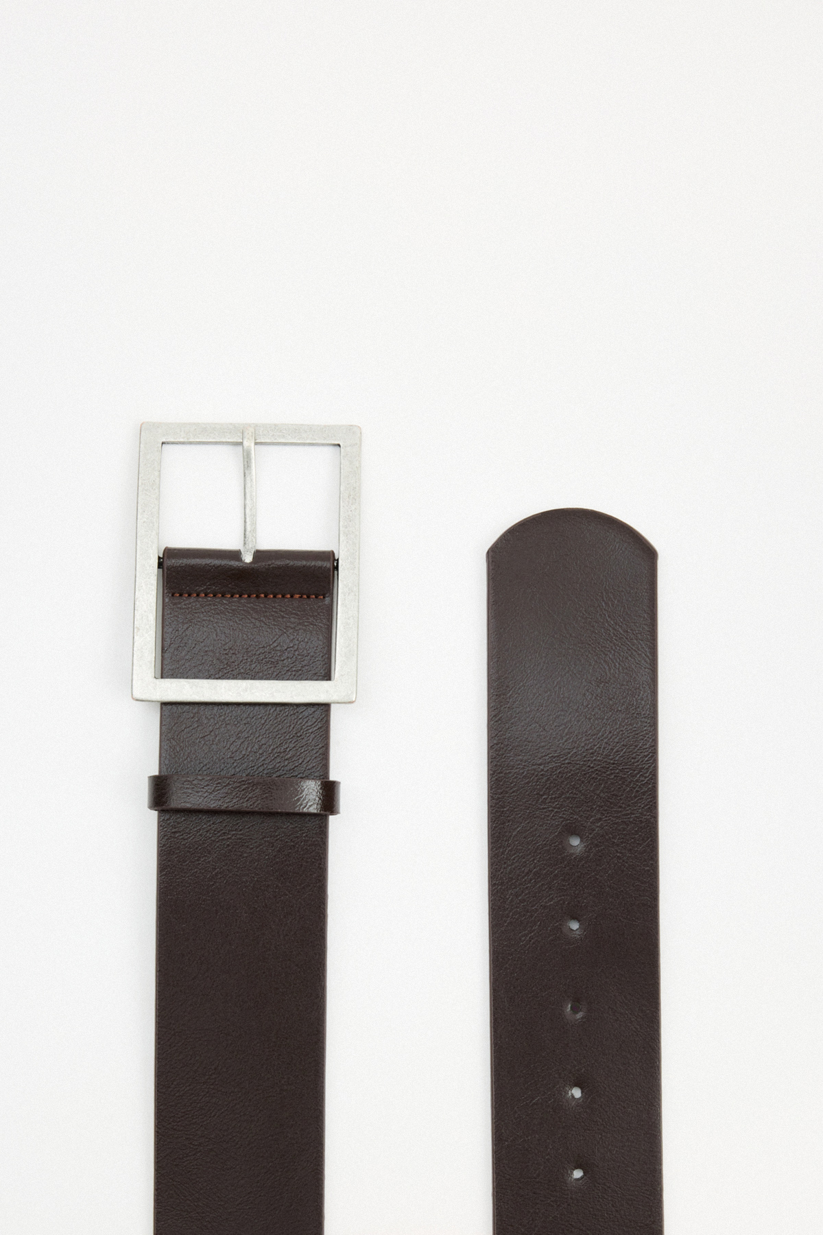 Eskitme İnce Tokalı Acı Kahve Kadın Kemer